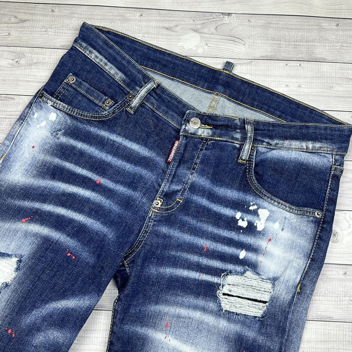 Dsquared2 Dsquared 2 Denim Shorts Size 48 ( M) With Scuffs and Paint Size US 32 / EU 48 - 2 Thumbnail