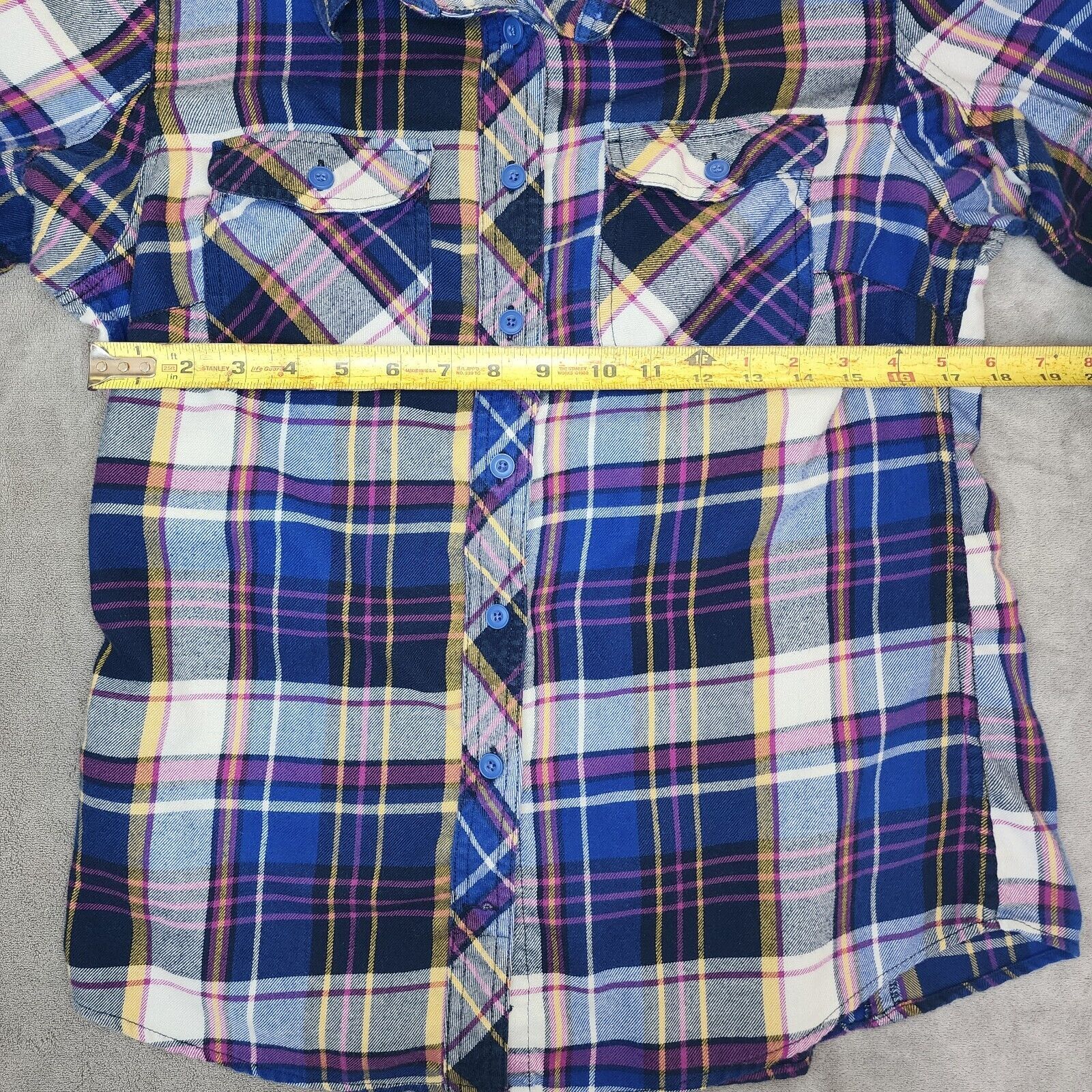 Duluth Trading Company DULUTH Women's Blue Purple Plaid Flannel Button Up Shirt Sm Size S / US 4 / IT 40 - 3 Thumbnail