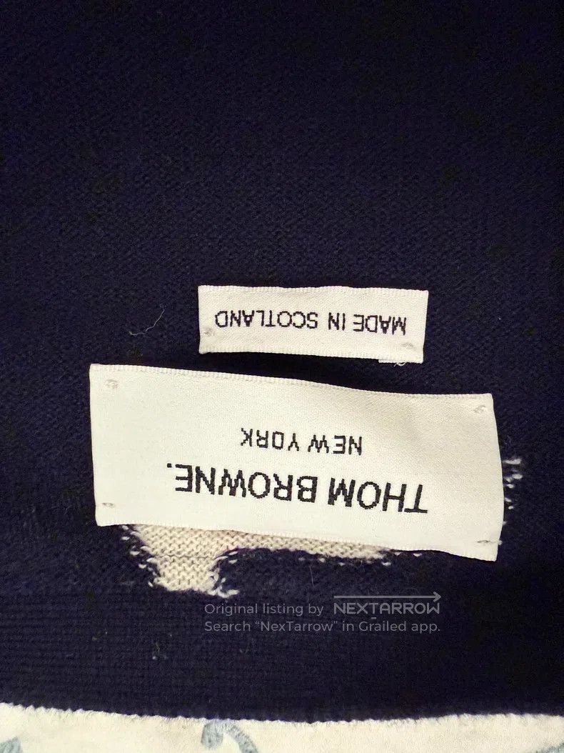 Thom Browne Thom Browne Little Duck Cashmere Cardigan, Navy Blue Size US XL / EU 56 / 4 - 2 Thumbnail