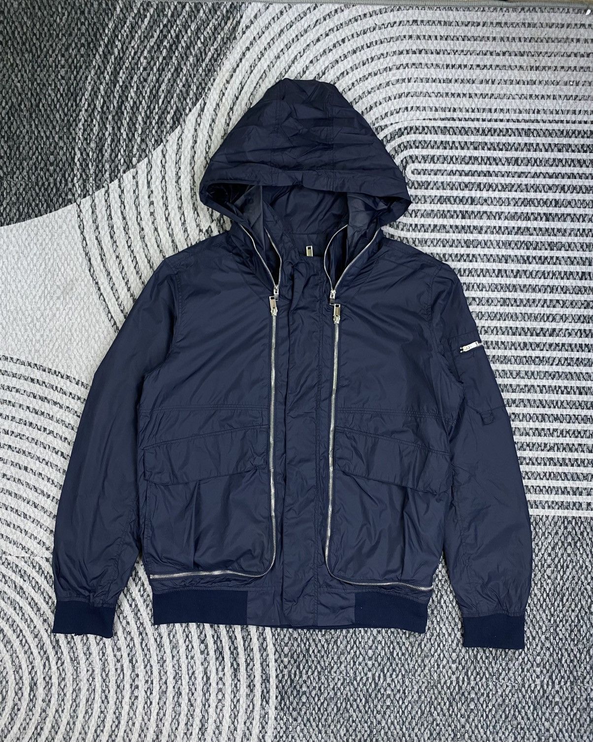 Japanese Brand Vintage Well Spring Casual Wear Navy Multi Zipper Jacket Size US M / EU 48-50 / 2 - 2 Thumbnail