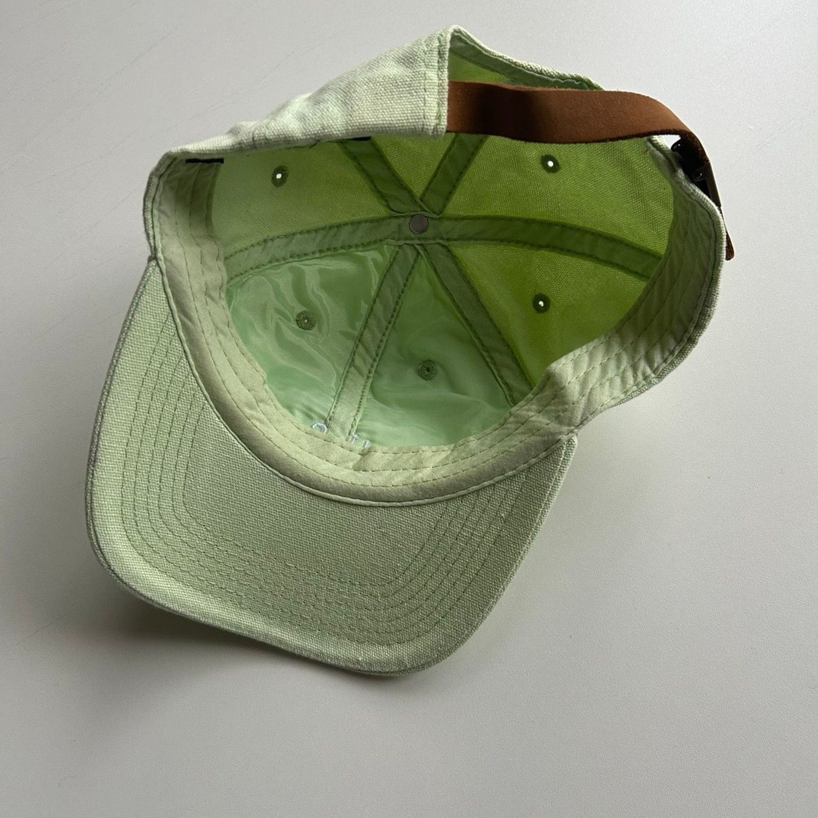 Stussy Stussy Strap Back Hat Cap OSFA Lime Green Y2K Spell Out Rare Size ONE SIZE - 4 Thumbnail