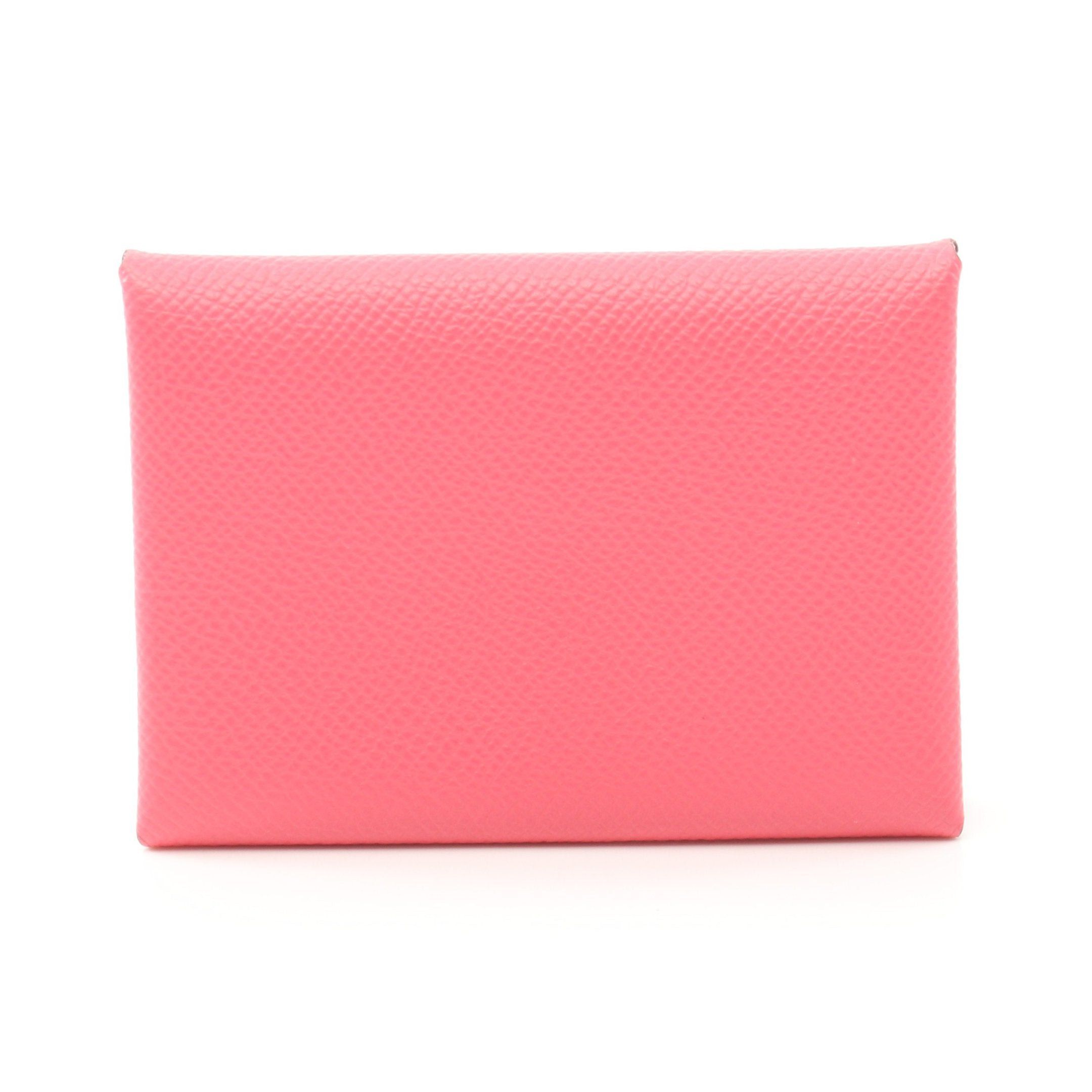 Hermes Hermes Calviduo Rose Azalea Coin Purse Veau Epsom Pink Silver Hardware B Stamp Size ONE SIZE - 1 Thumbnail