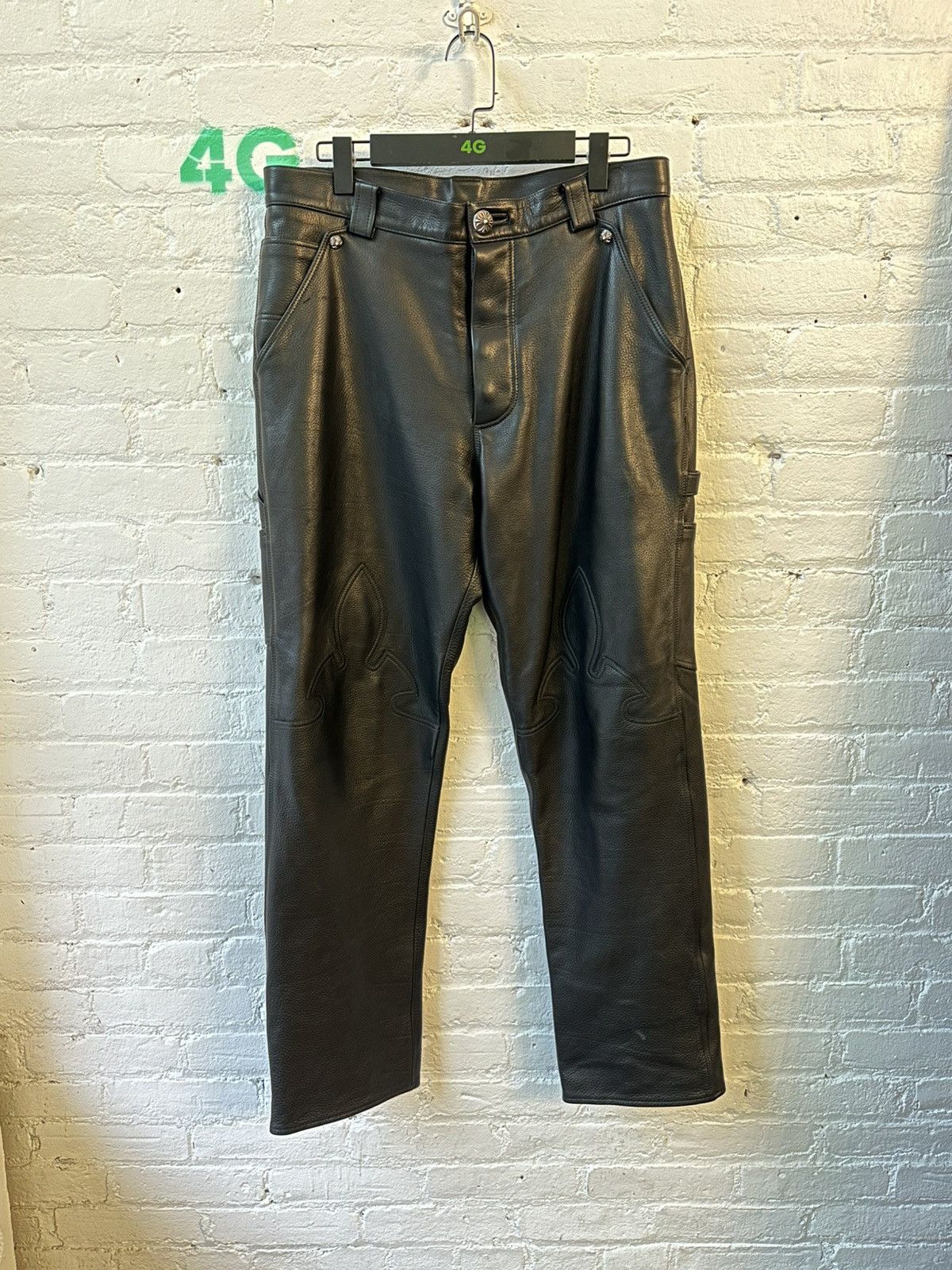 Chrome Hearts CHROME HEARTS FATIGUE LEATHER PANTS Size US 32 / EU 48 - 1 Thumbnail