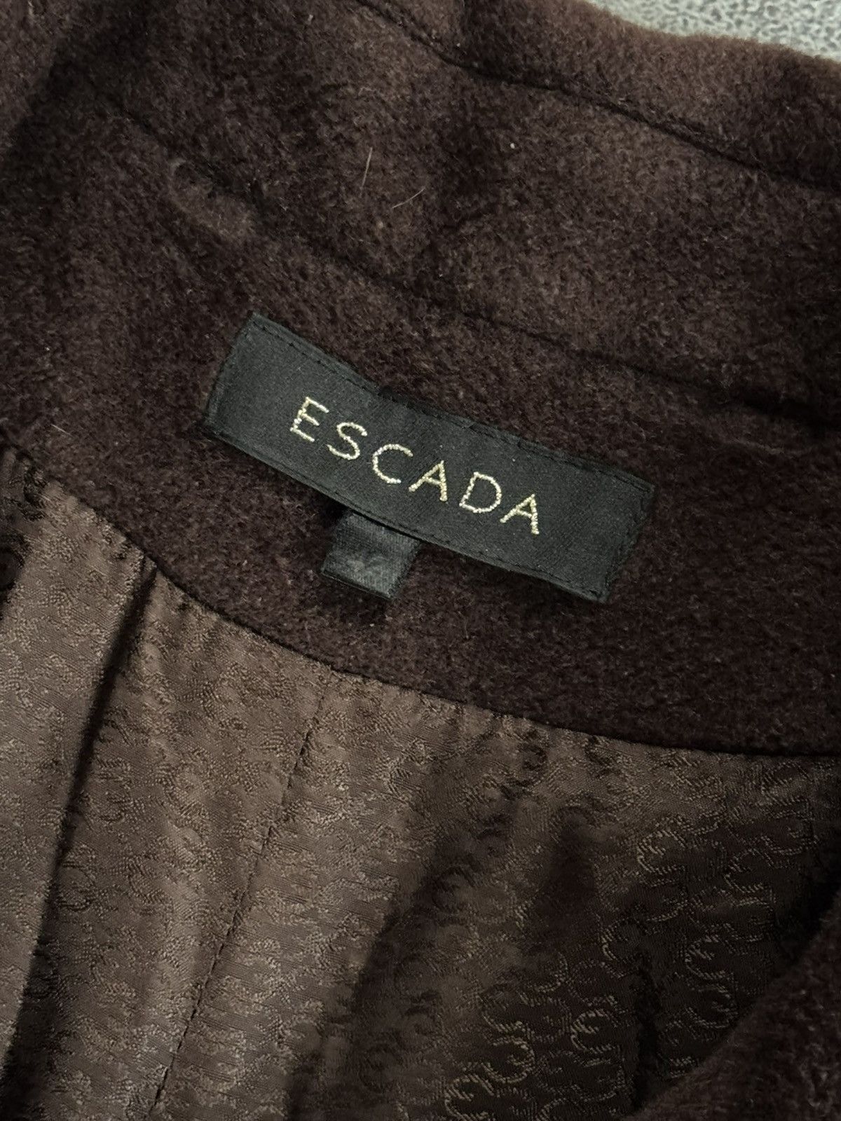 Escada Escada 42size Retro vintage brown wool coat long jacket 00s Size M / US 6-8 / IT 42-44 - 5 Thumbnail