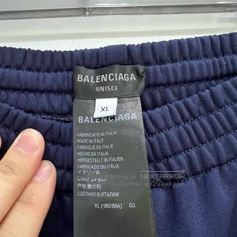 Balenciaga Balenciaga size XL Black and Blue Patchwork Sweatpants Size US 27 - 4 Thumbnail