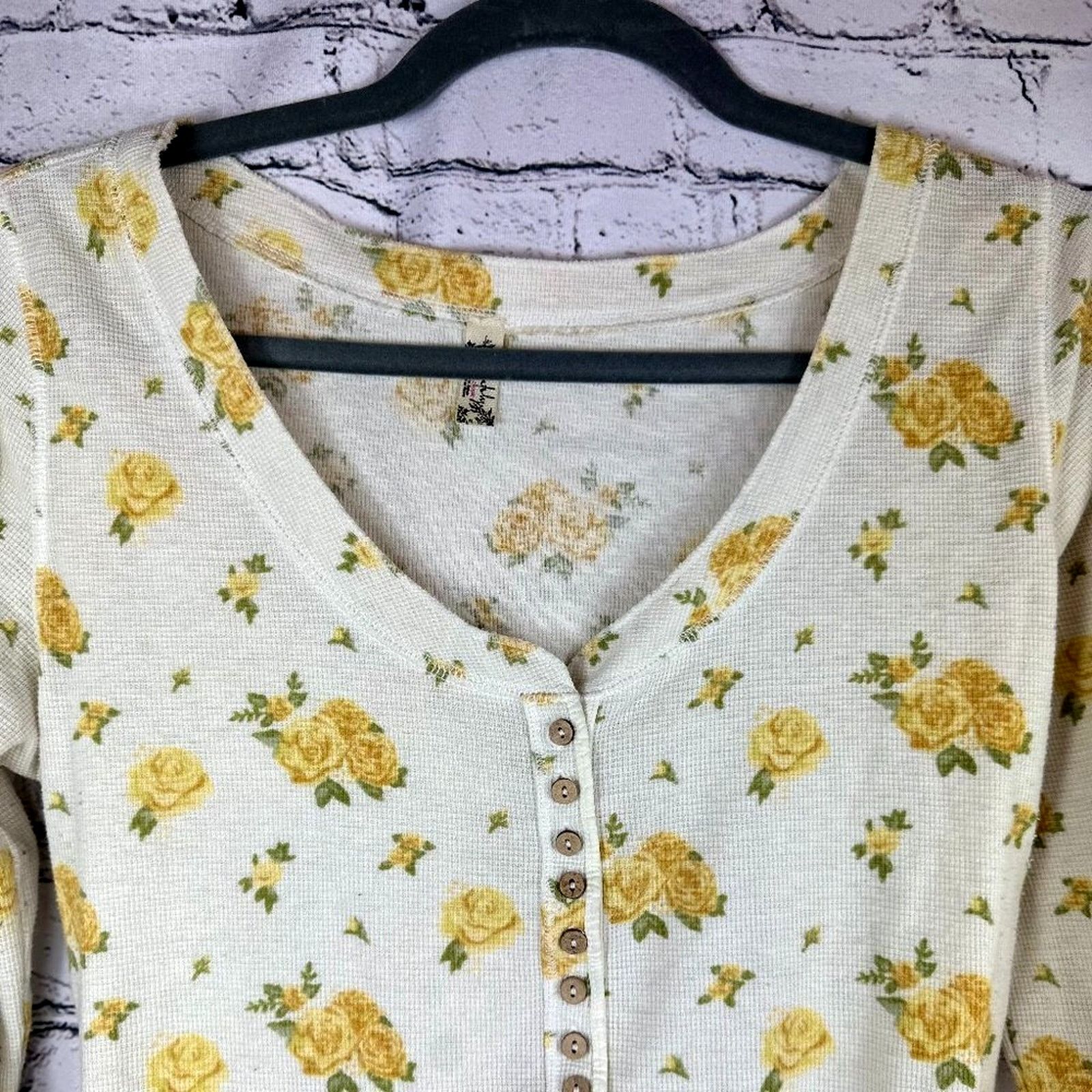 Free People Free People Dylan Thermal Floral Bodysuit Sunny Weather - XL Size XL / US 12-14 / IT 48-50 - 8 Thumbnail
