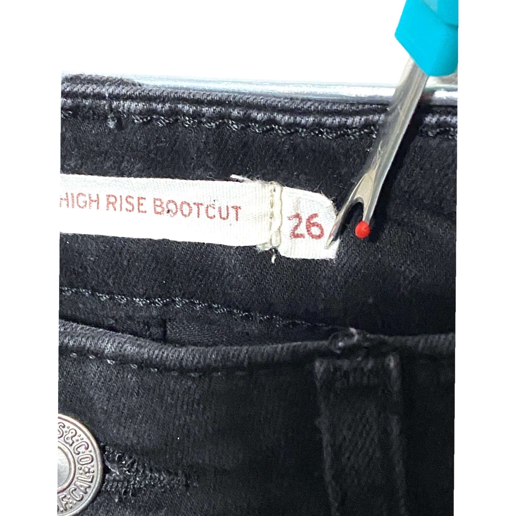 Levi's VINTAGE Levi's 725 High Rise Bootcut Black Jeans Womens 23x26.5 Size 40" / US 18 - 6 Thumbnail