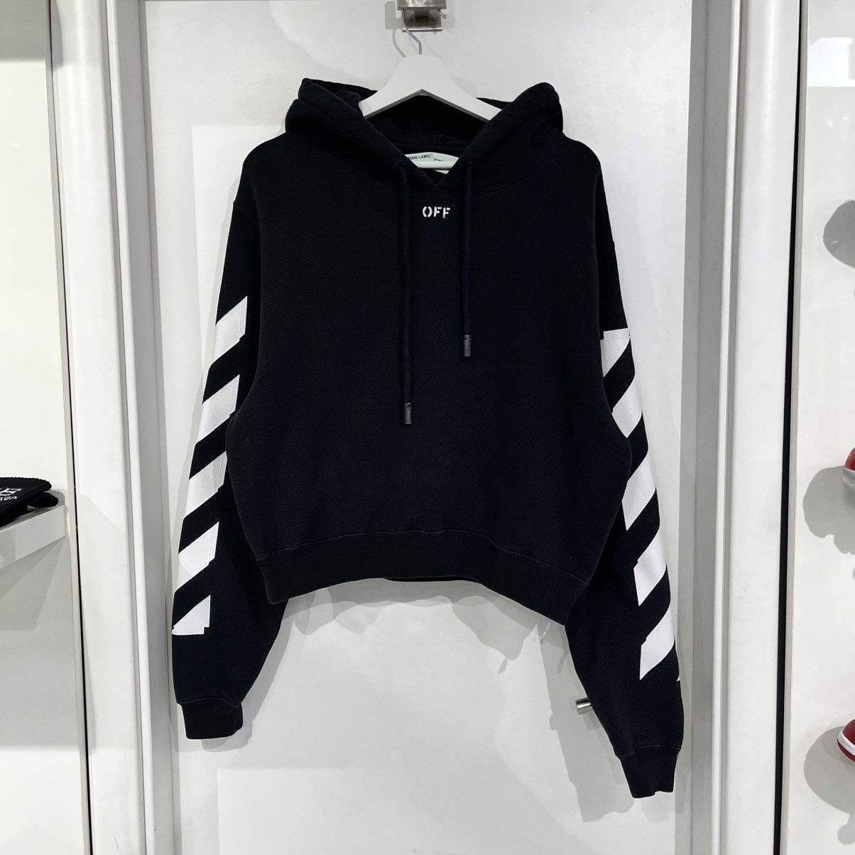 Off-White Off-White Crop Top Hoodie Black Size M / US 6-8 / IT 42-44 - 1 Thumbnail