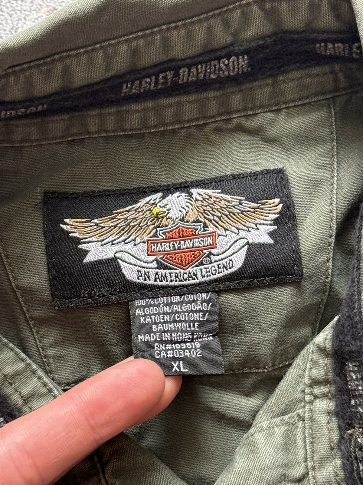 Harley Davidson × Vintage Harley Davidson XL logo ride free shirt button up long sleev Size US XL / EU 56 / 4 - 16 Thumbnail