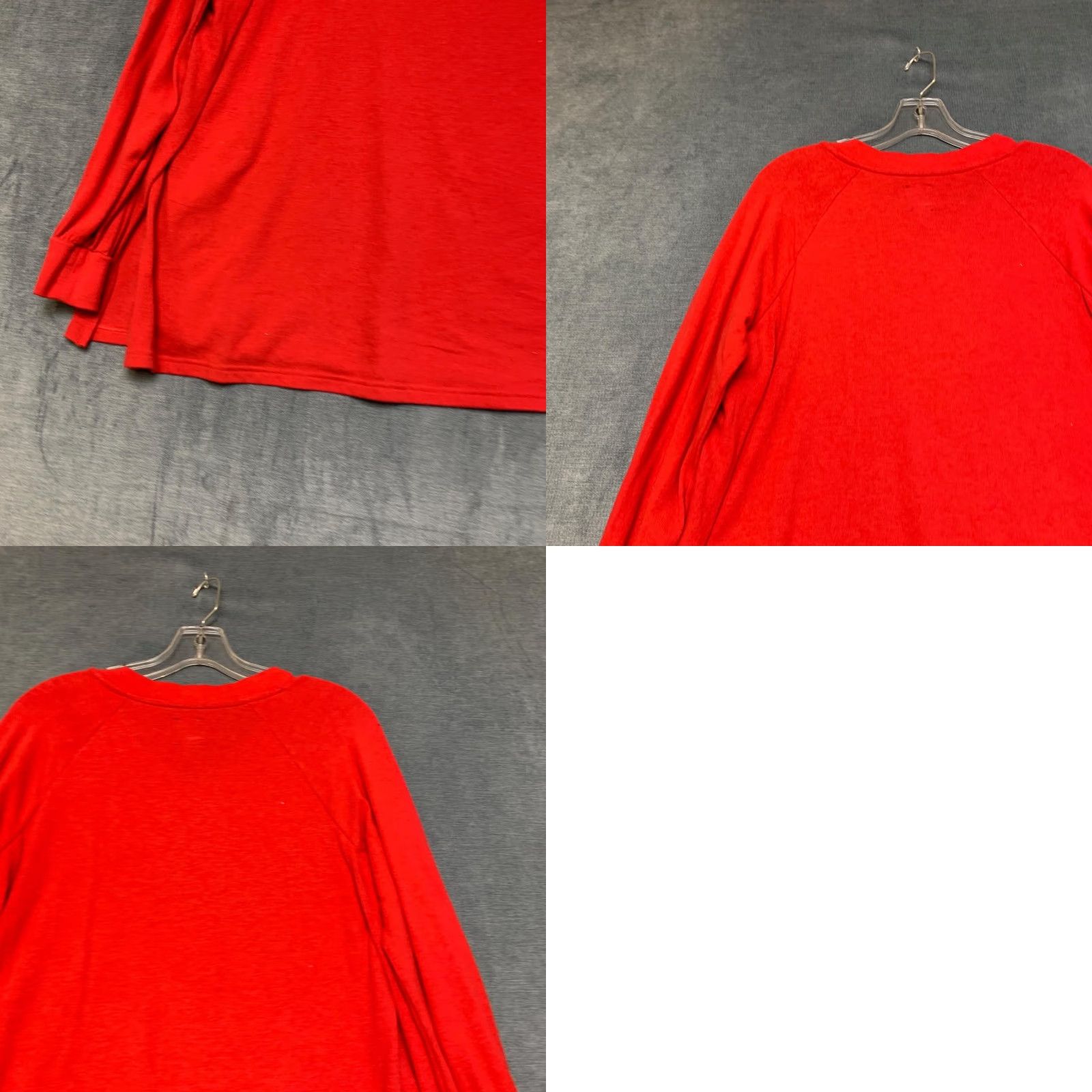 Gap Gap Nursing Top Womens Maternity Red Cotton Stretch V-Neck Raglan Sleeve Blouse; Pullover, Long Sleeve, Solid, Casual Size M / US 6-8 / IT 42-44 - 9 Thumbnail