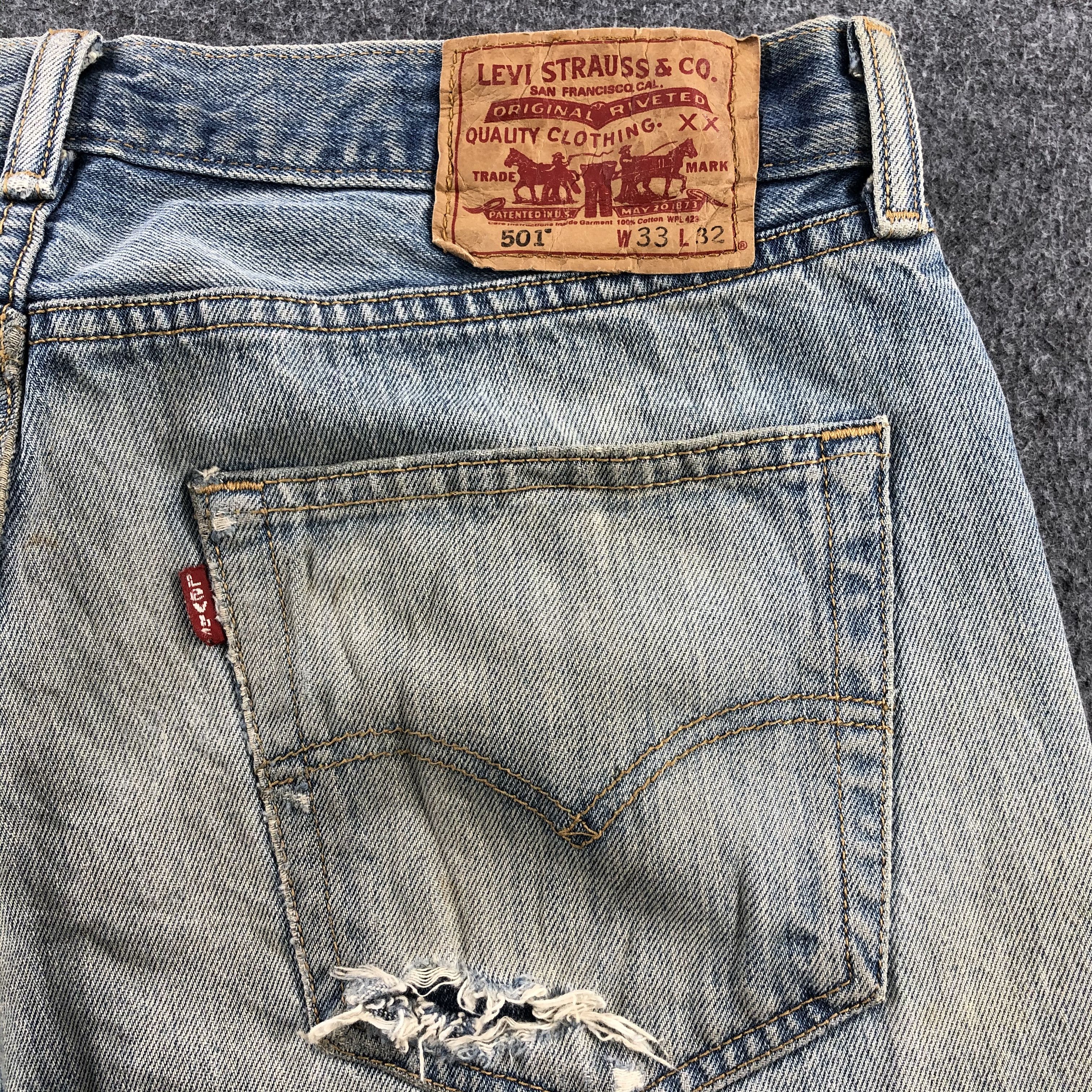 Levi's Vintage Rusty Light Washed Levis 501 Jeans-J972 Size US 33 - 5 Thumbnail