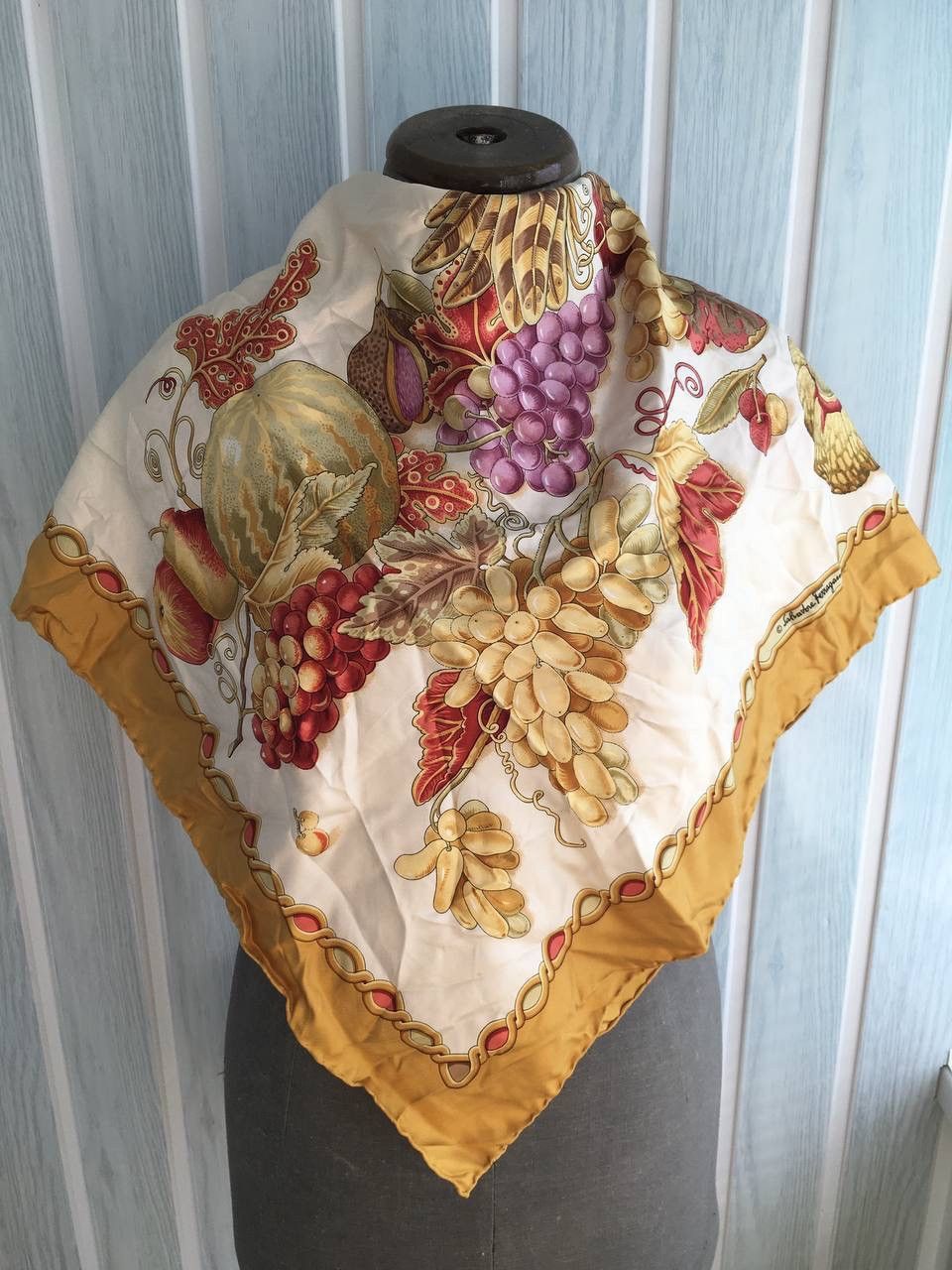 Salvatore Ferragamo Salvatore Ferragamo Animal Print Multicolour Silk Scarf Size ONE SIZE - 3 Thumbnail