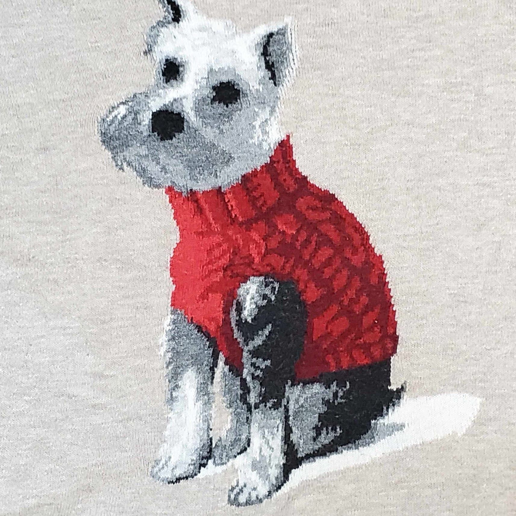 J. Jill J. Jill Woman's Dog Pullover Knit Sweater Tan Large Long Sleeve Crew Neck Size L / US 10 / IT 46 - 2 Thumbnail