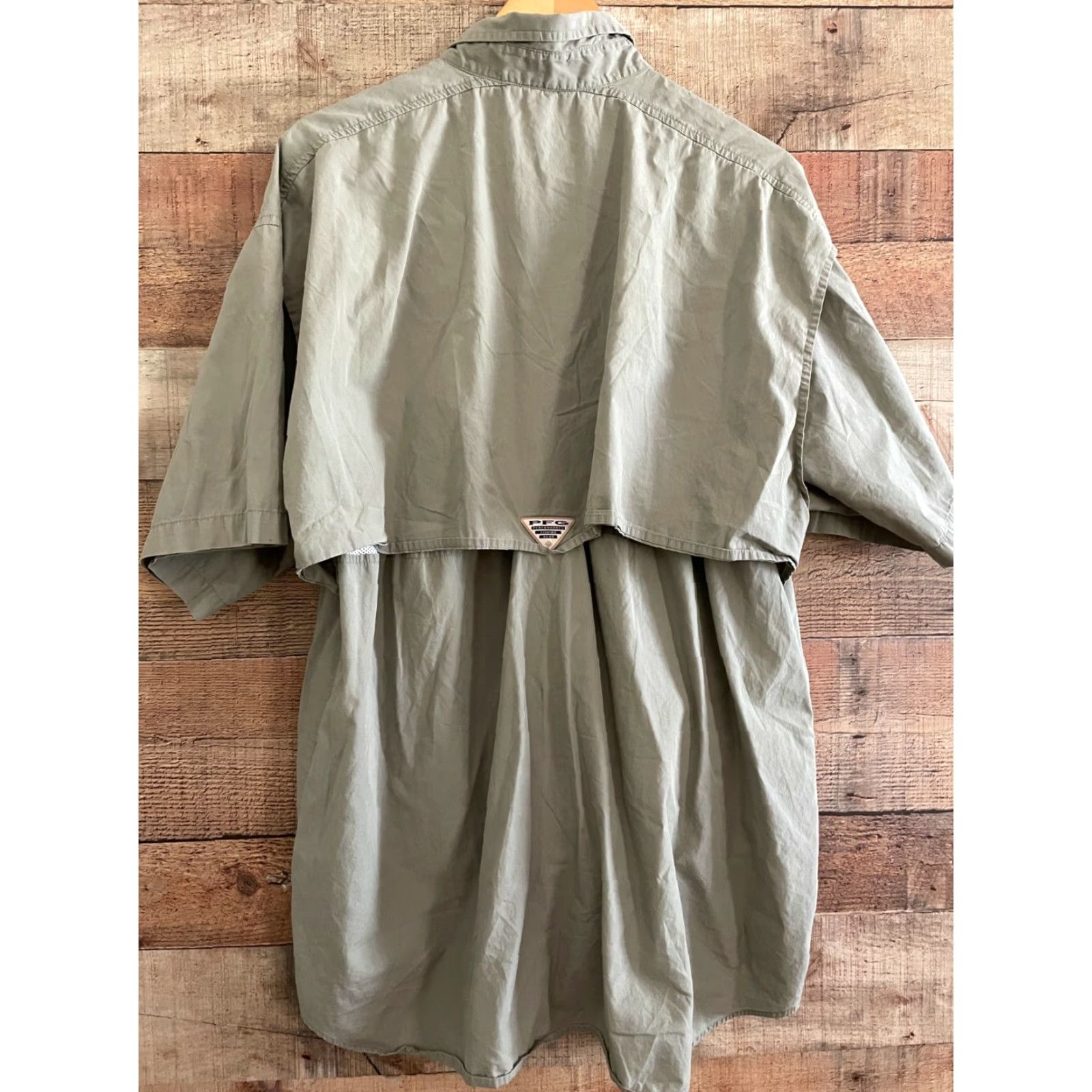 Vintage Columbia Fishing Shirt Men XL Tan Short Sleeve Pockets Vented PFG Button-Up Size US XL / EU 56 / 4 - 2 Thumbnail