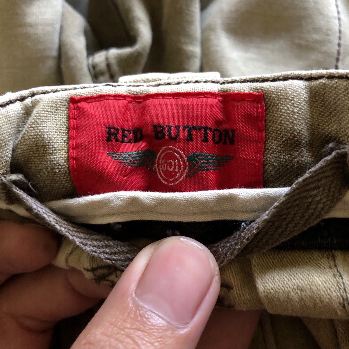 Vintage Vintage Red Button Cargo Pants Size US 36 / EU 52 - 7 Thumbnail