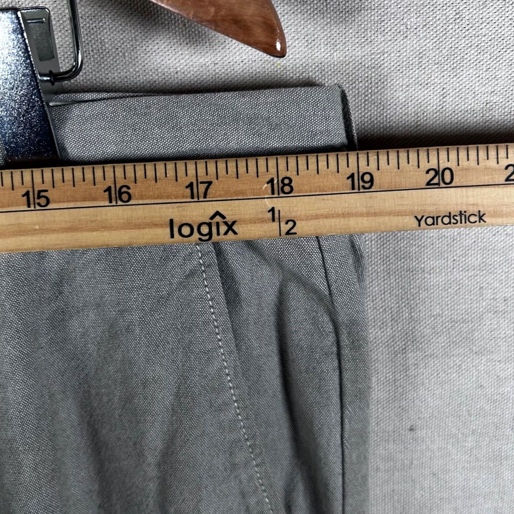 J.Crew J.CREW 484 Stretch Chino Pants Men - 36x32 Gray Cotton Blend Flat Front Trousers Size US 36 / EU 52 - 5 Thumbnail