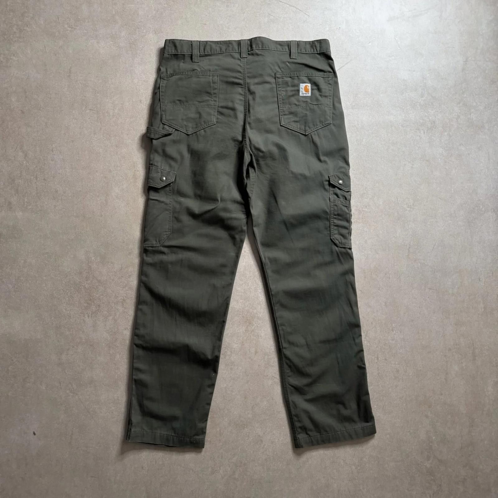 Carhartt Vintage Carhartt Olive Cargo Pants - 38x44 Size US 38 / EU 54 - 2 Thumbnail