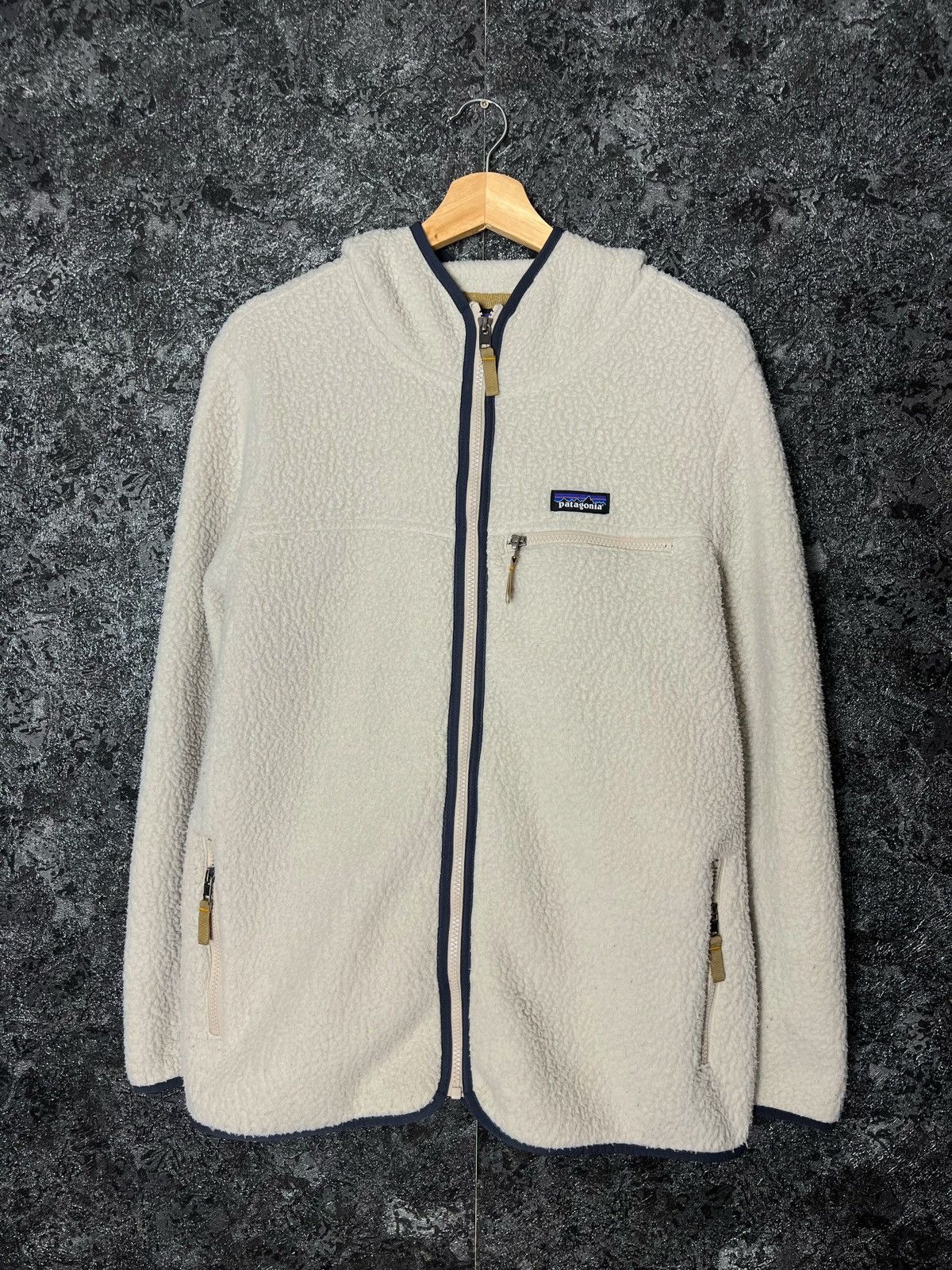 Other Patagonia Pile Fleece Full Zip Warm Hood Natural Jacket Size US M / EU 48-50 / 2 - 1 Thumbnail