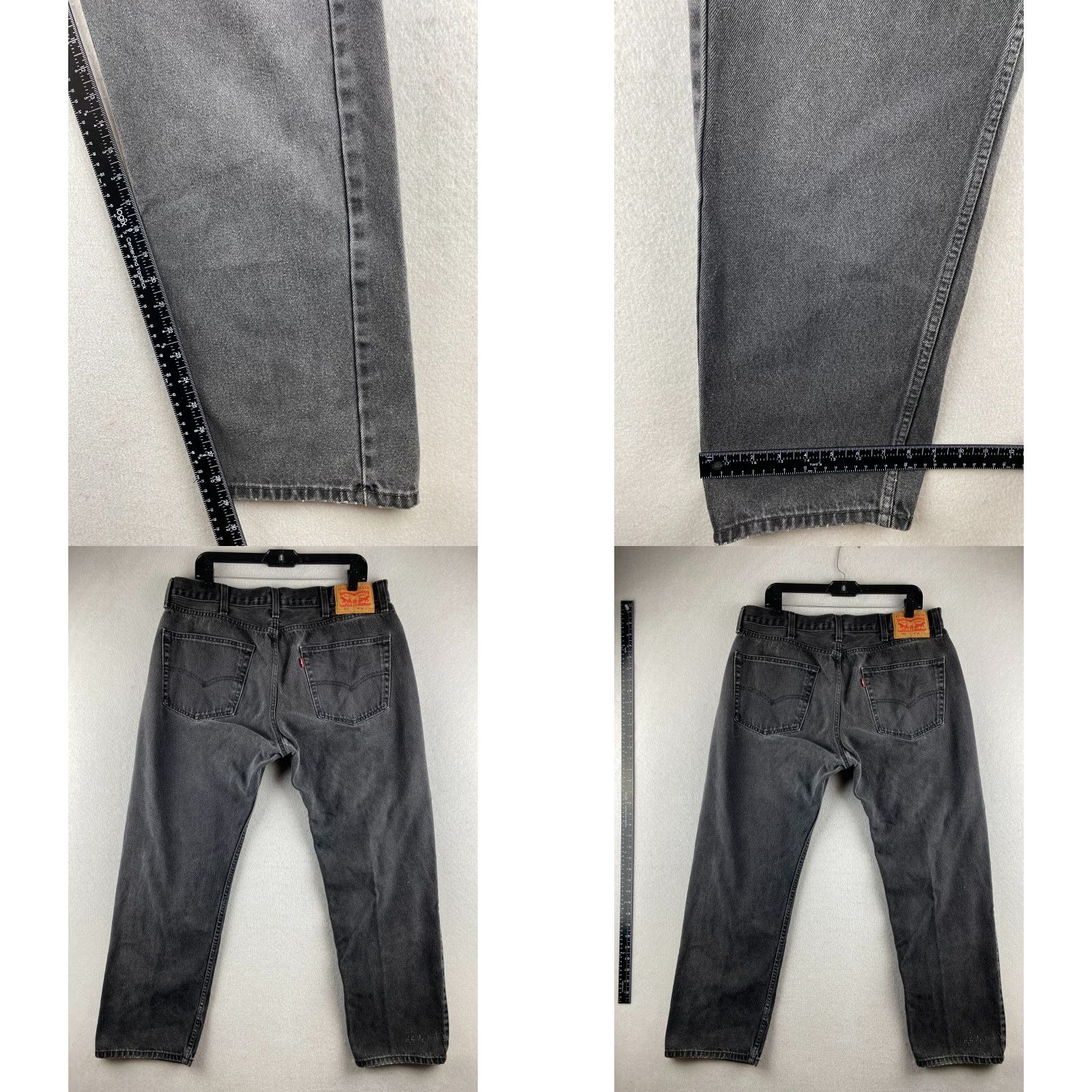 Levi's Levi's 505 Jeans Mens 38 Black Dark Wash Distressed Denim Mid-Rise Pockets Size US 38 / EU 54 - 9 Thumbnail