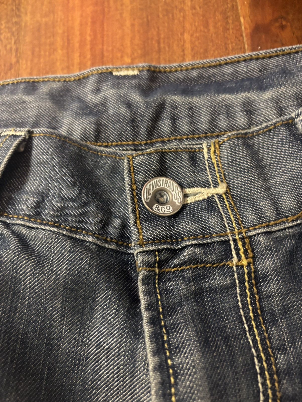 Levi's Gray and Blue embroidered jeans Size US 34 / EU 50 - 5 Thumbnail