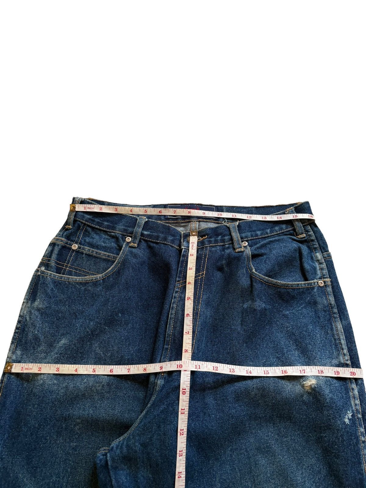 Phat Farm Vintage Phat Farm Carpenter Blue Wash Baggy Jeans Size US 32 / EU 48 - 12 Thumbnail