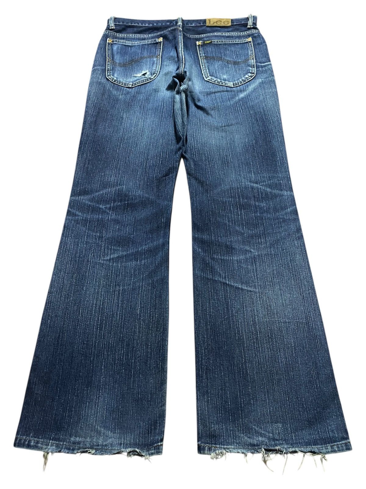 Lee × Vivienne Westwood Vintage Lee Faded Wash Distressed Bootcut Jeans Size US 33 - 2 Thumbnail