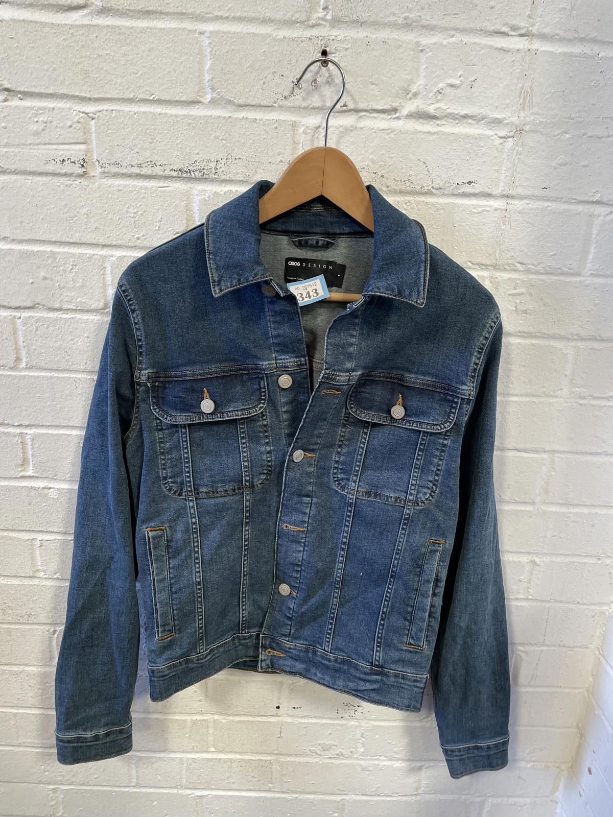 Designer Men's Blue Denim Jacket by ASOS DESIGN Size US M / EU 48-50 / 2 - 1 Thumbnail