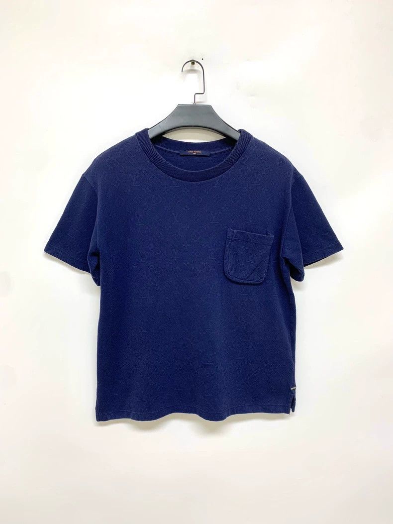 Louis Vuitton Louis Vuitton Dark Blue Full Print Short Sleeve Size US M / EU 48-50 / 2 - 1 Thumbnail