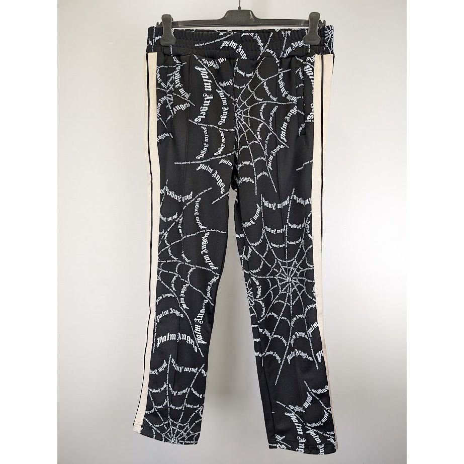 Palm Angels o1rshd1 Spider Web Classic Track Pant in Black Off White Size US 36 / EU 52 - 3 Thumbnail