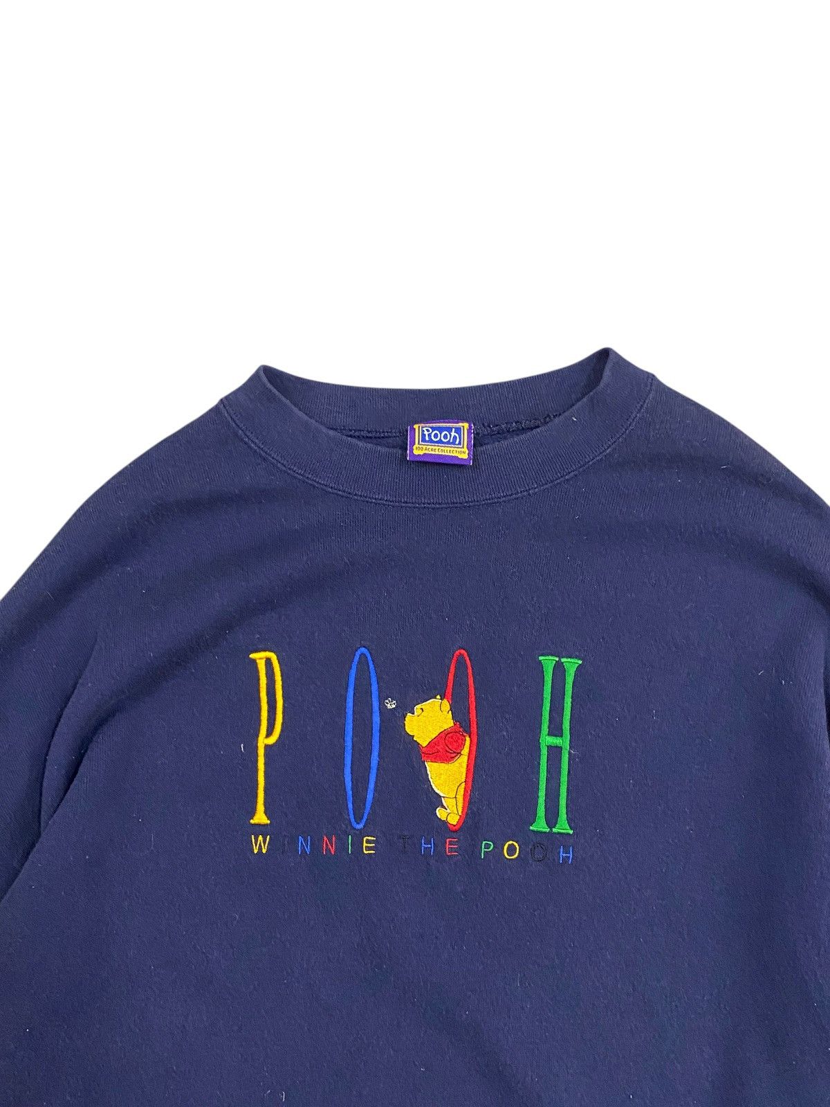 Cartoon Network Vintage Disney Winnie the Pooh Sweatshirt - Navy Blue Size US L / EU 52-54 / 3 - 3 Thumbnail