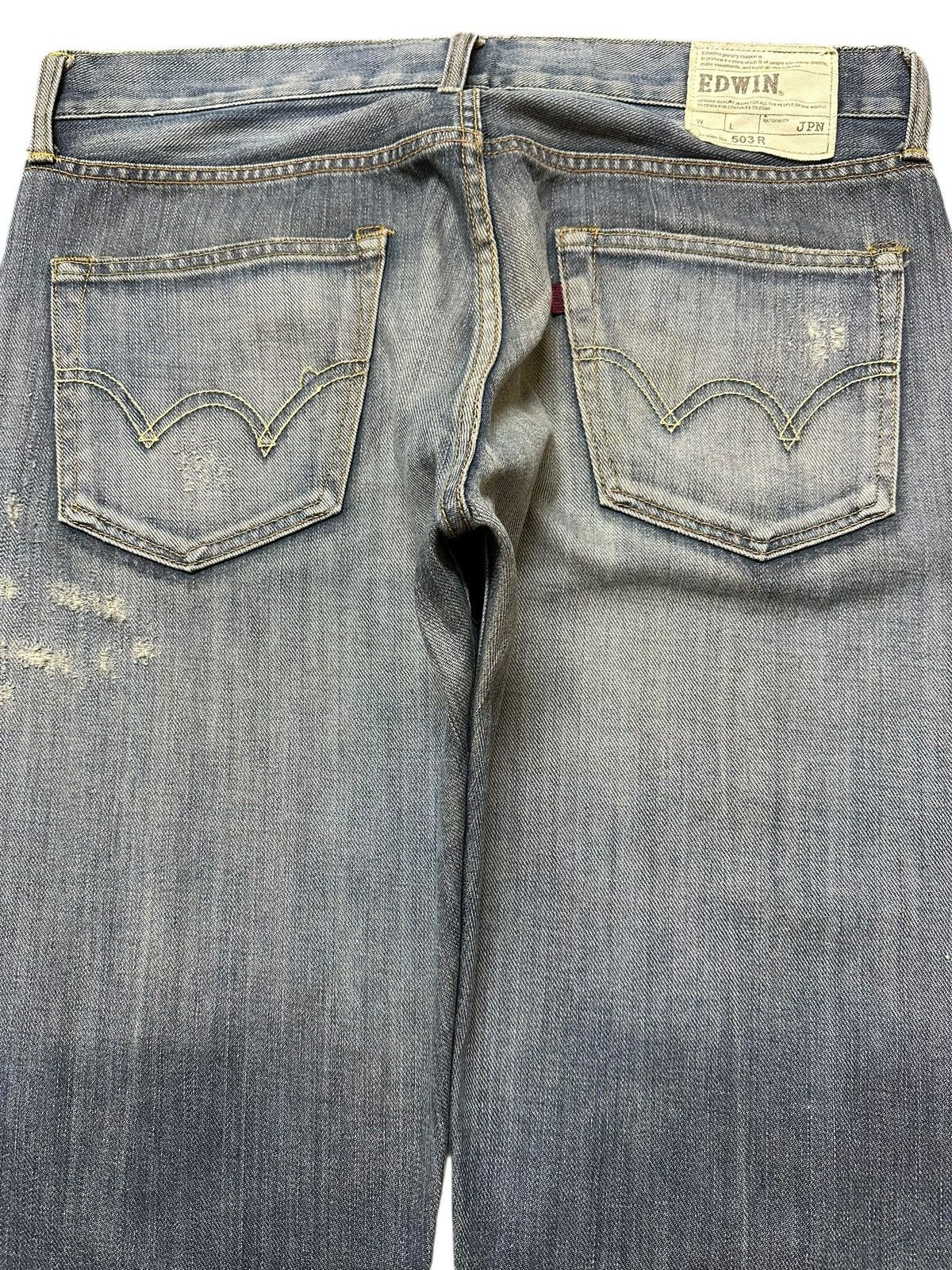 Edwin Vintage Edwin Faded Wash Distressed Style Baggy Jeans Size US 34 / EU 50 - 5 Thumbnail