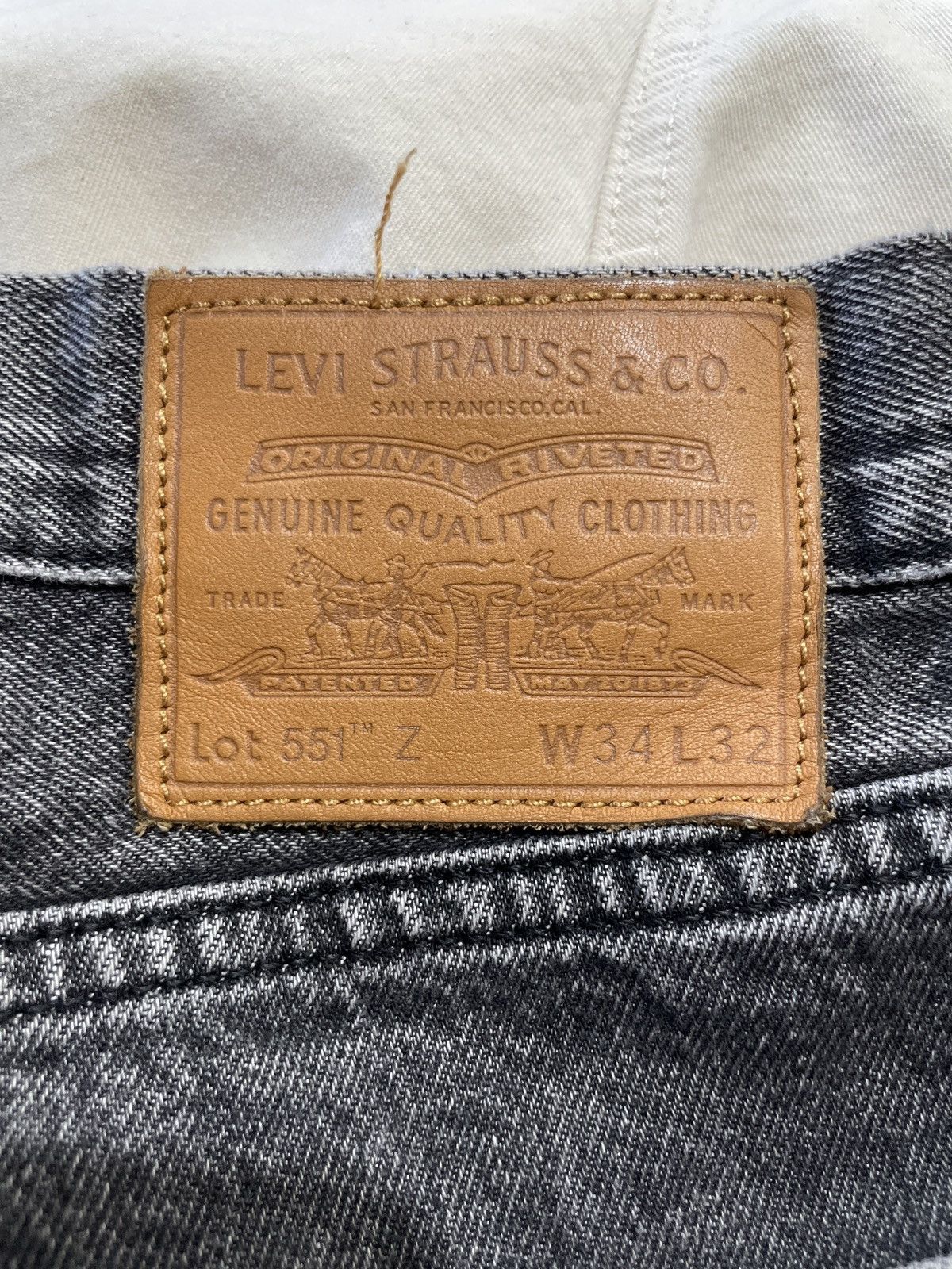 Levi's Levi’s 551 Z Washed Black Jeans Size US 34 / EU 50 - 4 Thumbnail