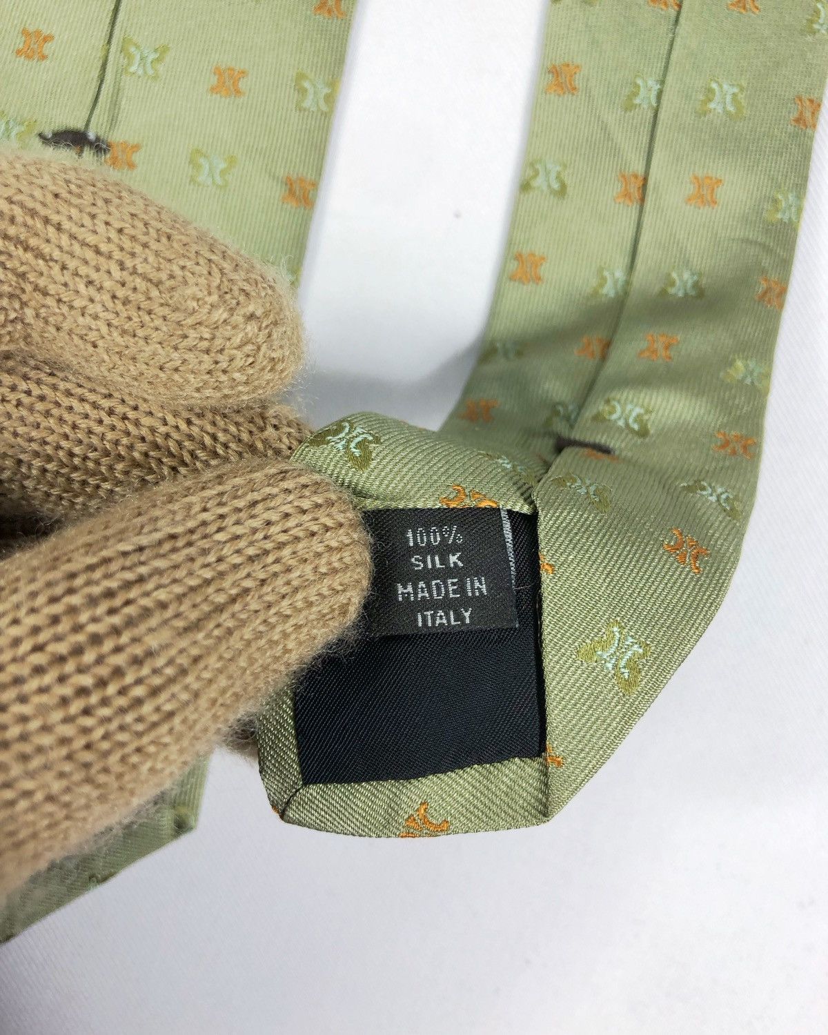 Celine Rare Celine Paris Monogram Silk Tie Made in Italy Size ONE SIZE - 7 Thumbnail