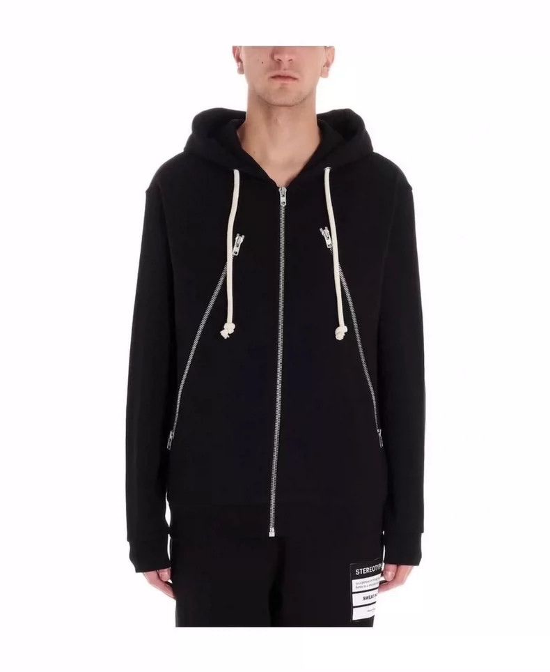 Maison Margiela Maison Margiela Black zipper hooded casual cotton jacket 25 Size US M / EU 48-50 / 2 - 1 Thumbnail