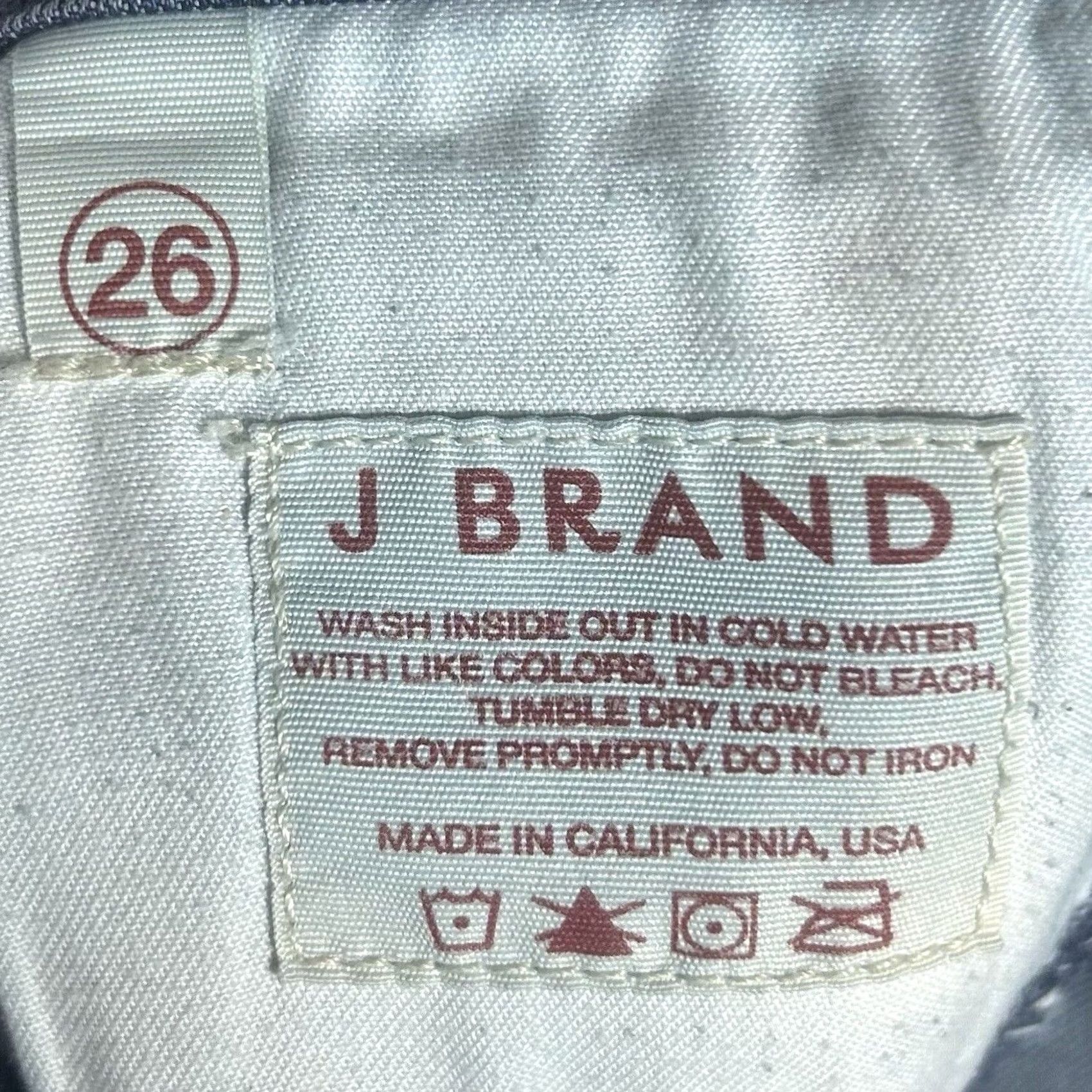 J Brand J Brand Blue Denim Jeans Womens Size 26 Medium Wash Straight Leg Low Rise 5-Pocket Denim Pocket Type Regular Women Mens Girls Size 26" / US 2 / IT 38 - 6 Thumbnail