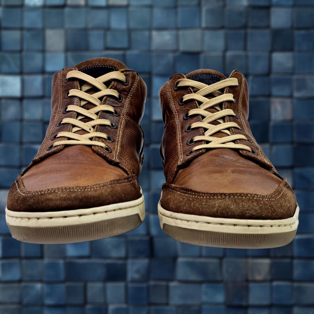 Bullboxer Bullboxer Laytone Hand Made Leather Ankle Boot Sneaker Mid Top Men 11 Brown Size US L / EU 52-54 / 3 - 1 Thumbnail