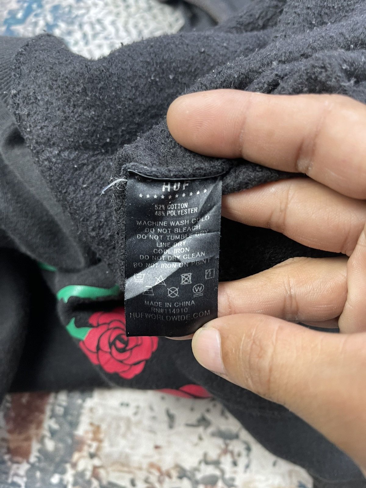 Huf HUF Worldwide Dystopia Roses Pull Over Hoodies Size US XL / EU 56 / 4 - 10 Thumbnail