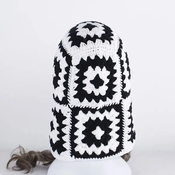 Japanese Brand × Vintage Fashion Crochet Mask Beanie Hat Size ONE SIZE - 3 Thumbnail