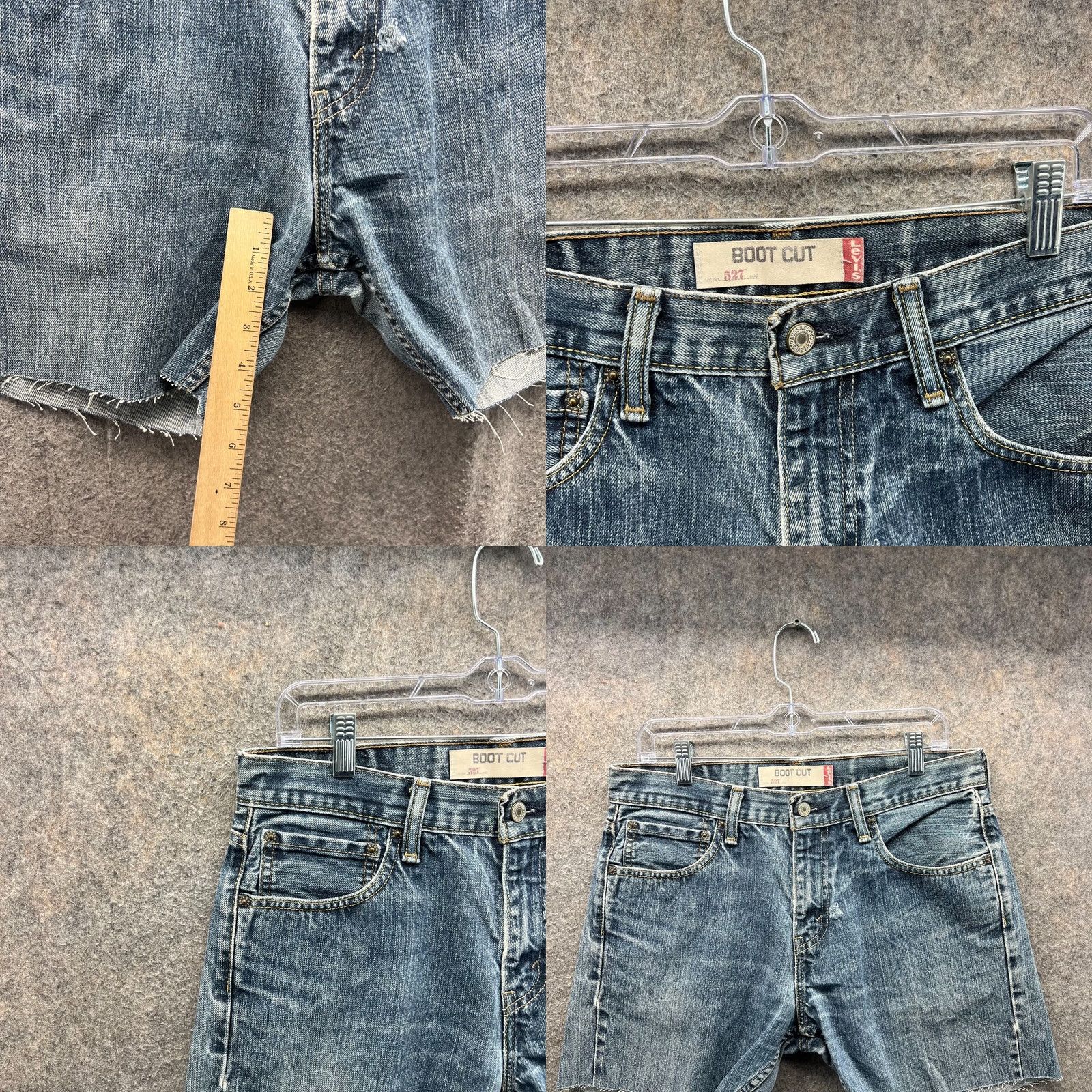 Levi's Levi's 527 Jeans Shorts Mens 32 Blue Denim Washed Bootcut Cotton Vintage Jorts Bermuda Casual 6 Inseam Regular 32x34-Blue Mens Shorts Size US 32 / EU 48 - 8 Thumbnail