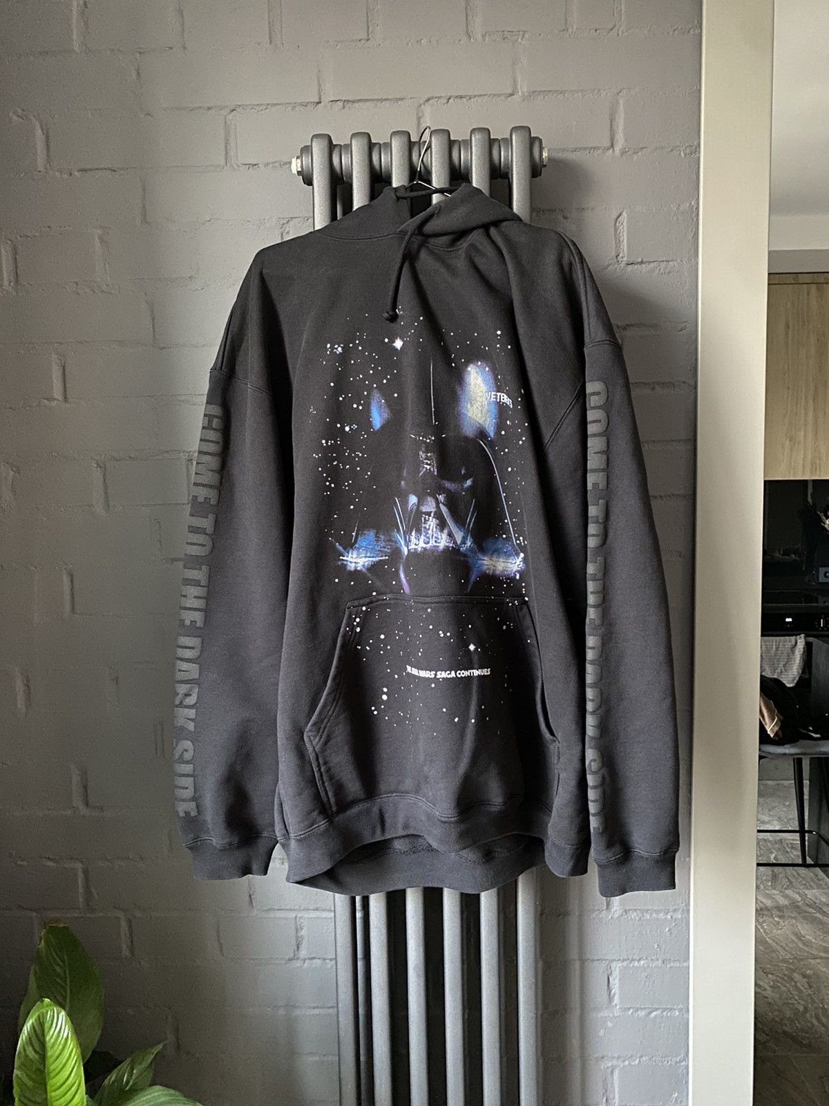 image of Star Wars x Vetements Darth Vader Hoodie in Black, Men's (Size Small)