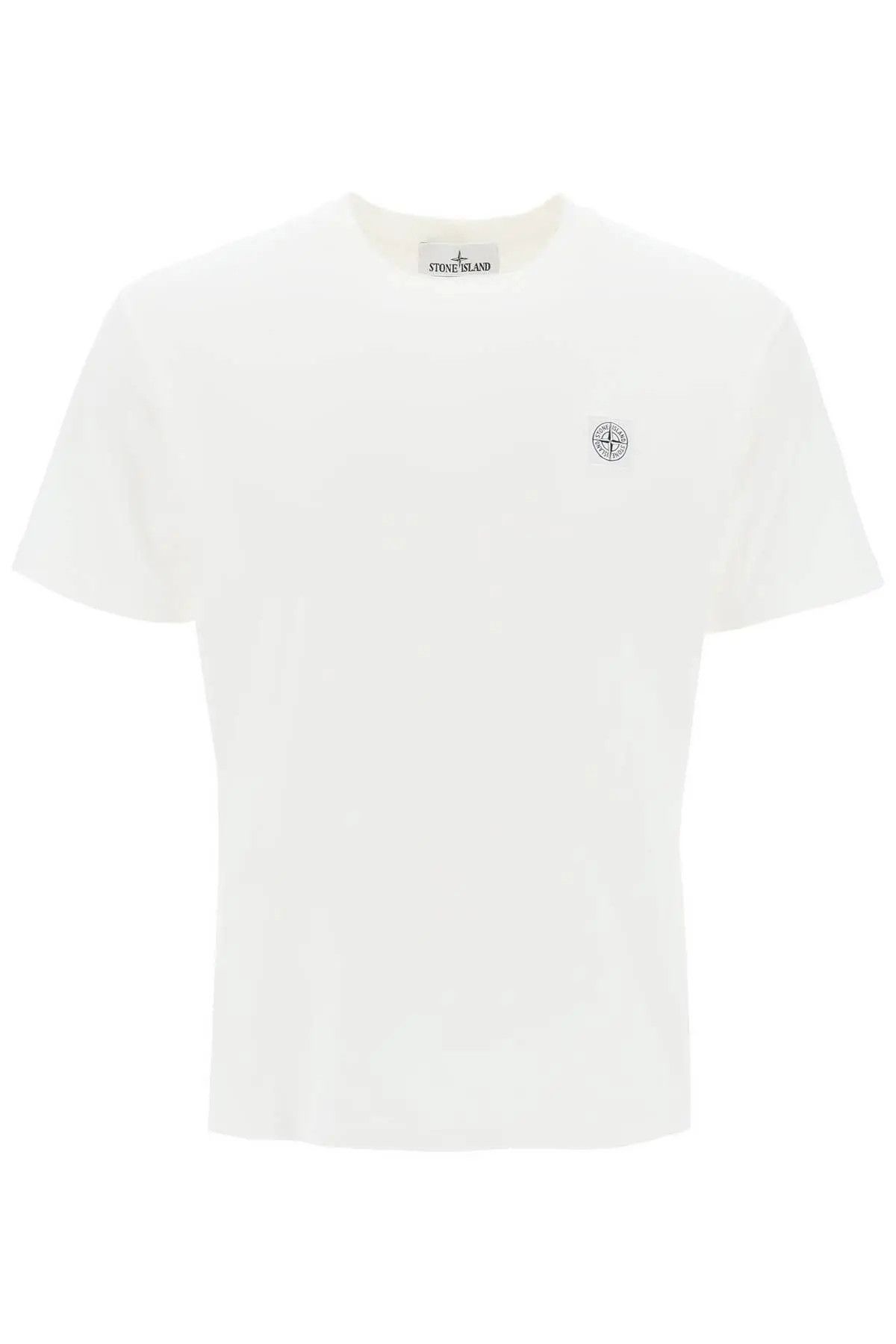 image of Stone Island O1S22I1N0524 Crewneck T-Shirt In White, Men's (Size Small)