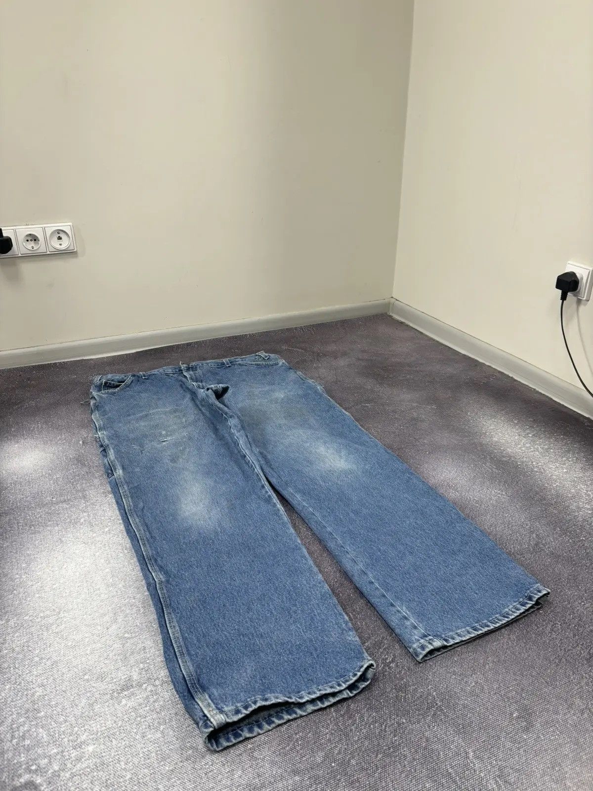 Dickies × Vintage Vintage Dickies USA Blue Denim Work Hype Skate Baggy Jeans Size US 42 / EU 58 - 6 Thumbnail