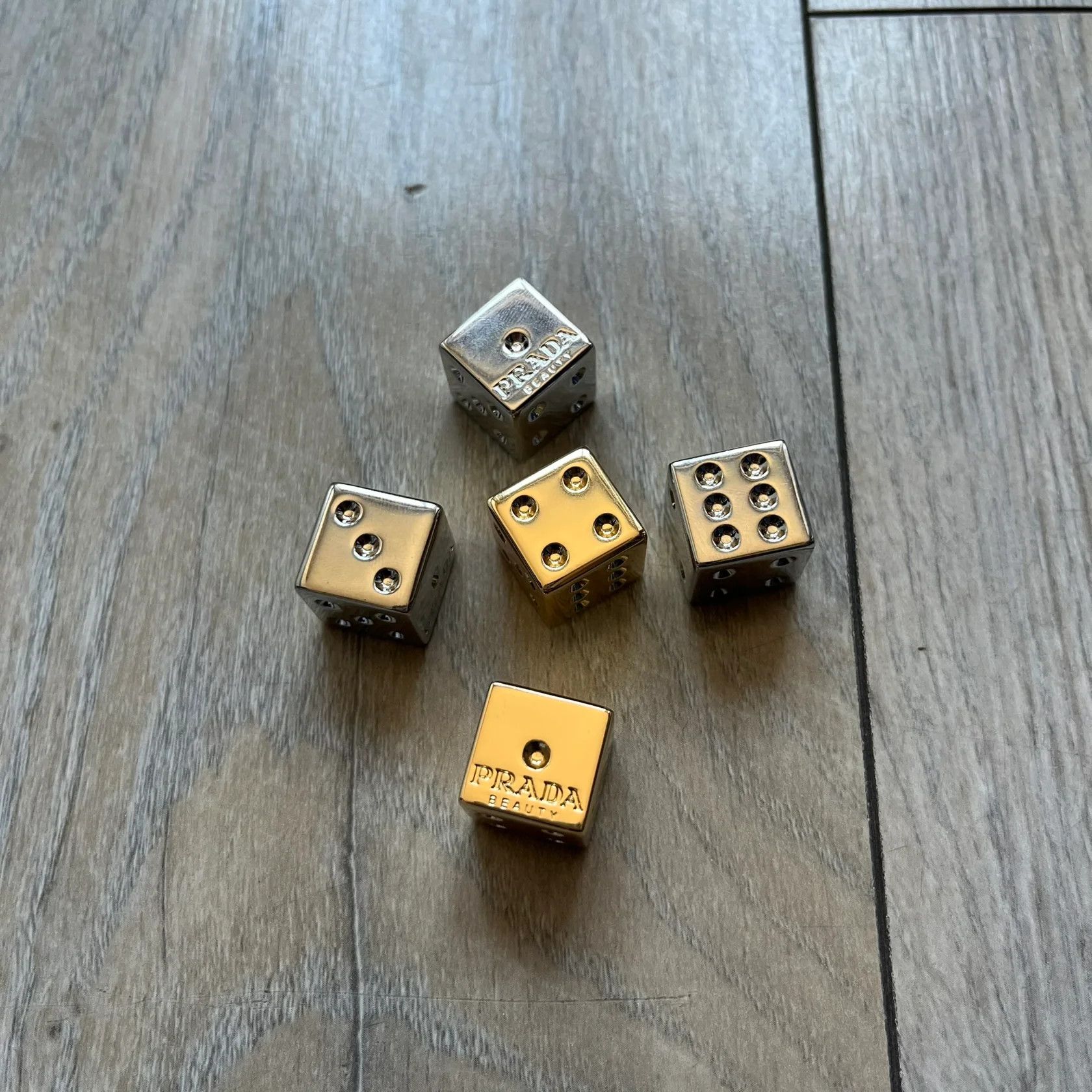 Prada Prada Gold and Silver Dice Set Size ONE SIZE - 3 Thumbnail