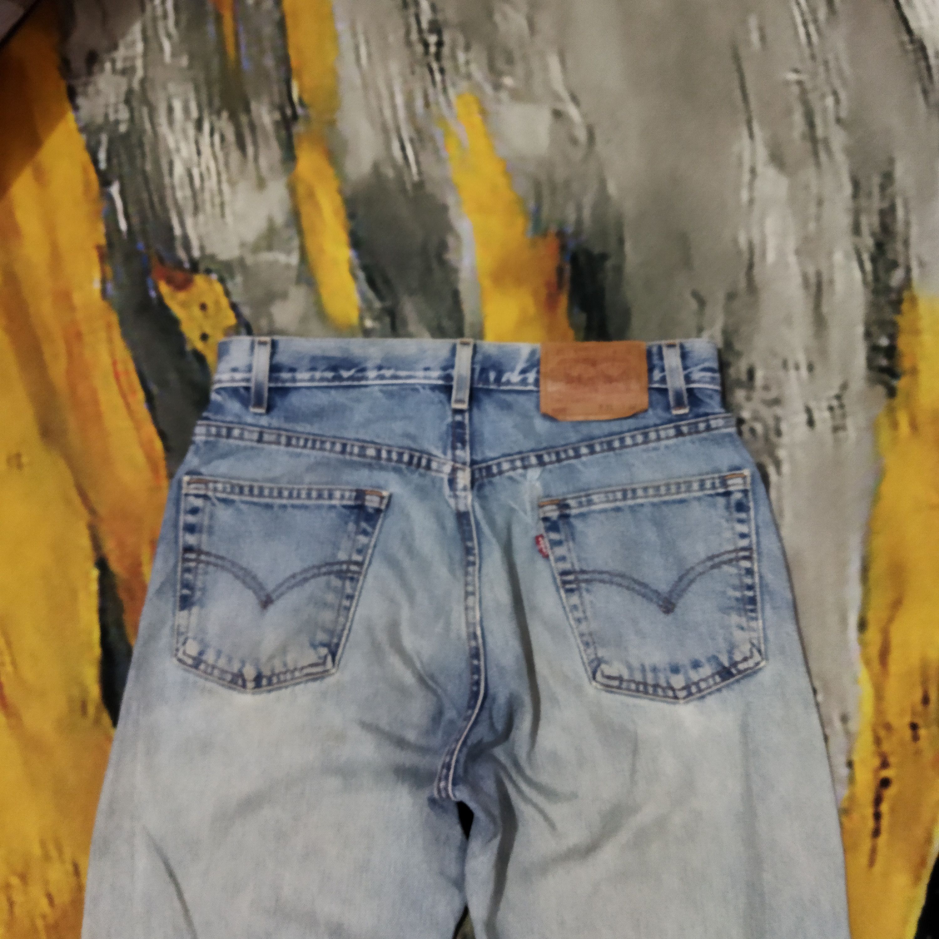 Levi's × Vintage VINTAGE LEVIS 505 DISTRESSED FADED BLUE JEANS PANTS Size US 31 - 8 Thumbnail