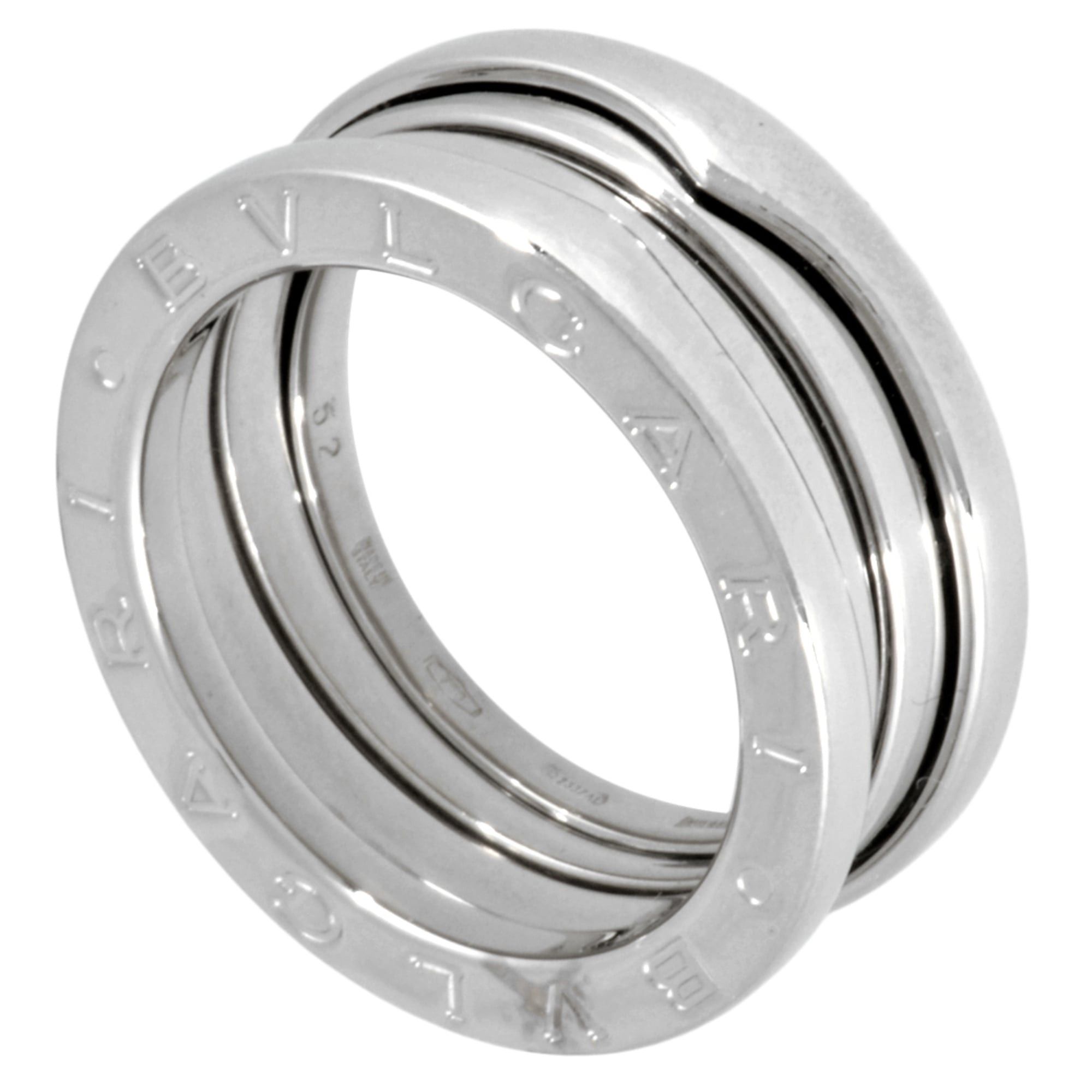 BVLGARI B.zero1 3-Band Ring #52 18KWG 8.7g White Gold