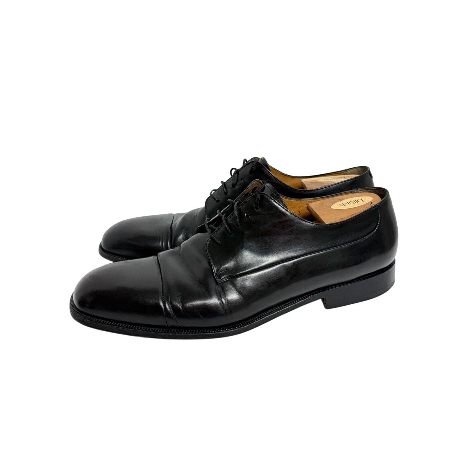 Santoni Santoni Classico Cap Toe Oxford Shoes Mens Pebble Leather Size US 13 / EU 46 - 1 Thumbnail