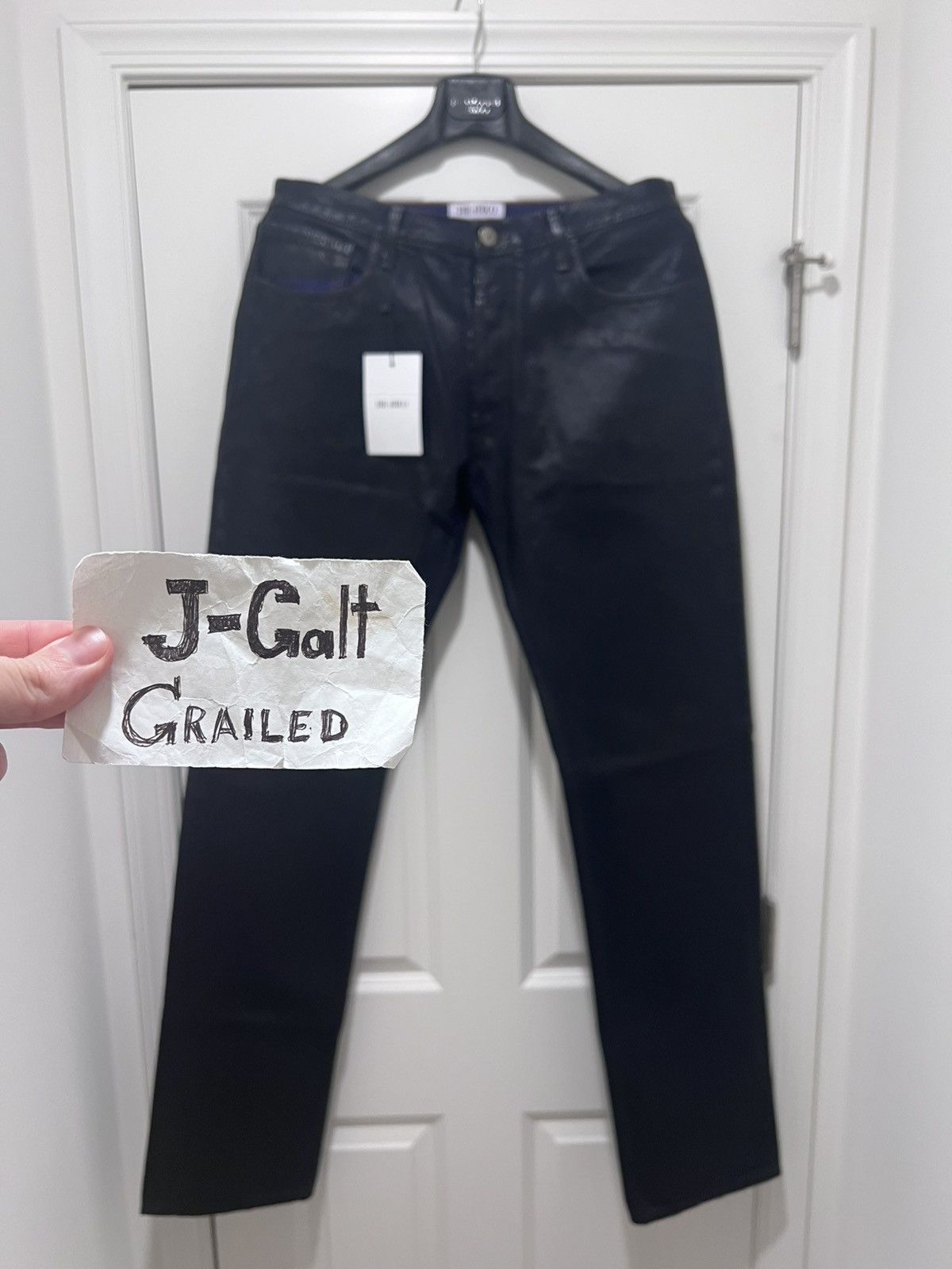 The Attico THE ATTICO Coated Straight Leg Jeans Size 29" - 11 Thumbnail