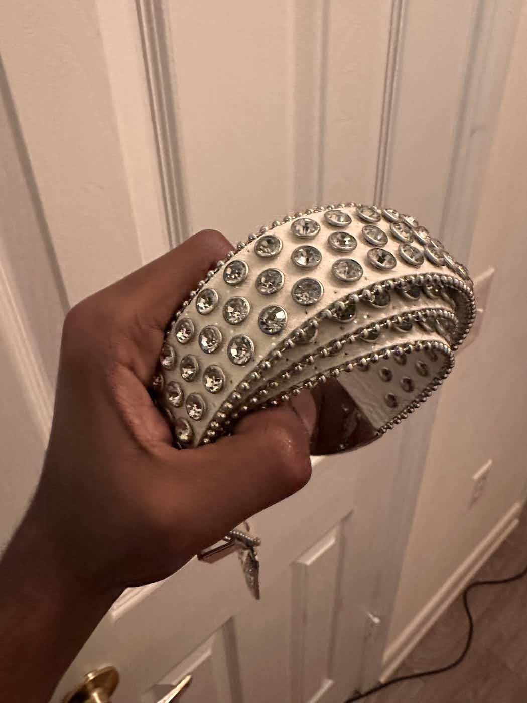 Japanese Brand × Vintage Vintage like BB Simon Belt Chrome Y2k Crystals Rare Size ONE SIZE - 3 Thumbnail