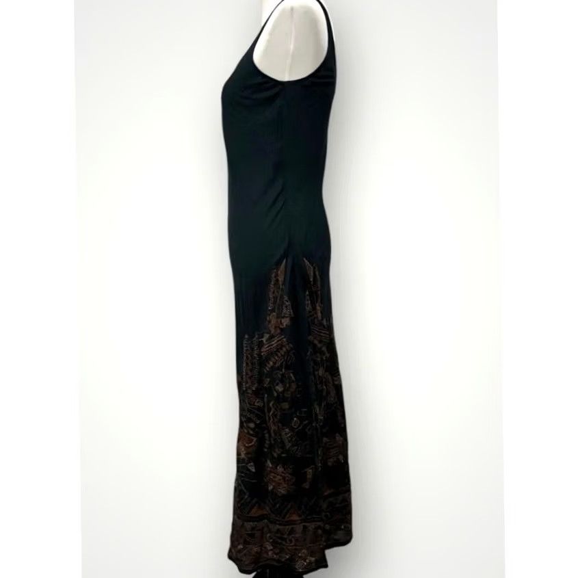 Vintage Chico’s Maxi Dress 100% Cotton Lightweight Embroidered Sleeveless Black Sz S (0) Womens Dress Size S / US 4 / IT 40 - 6 Thumbnail