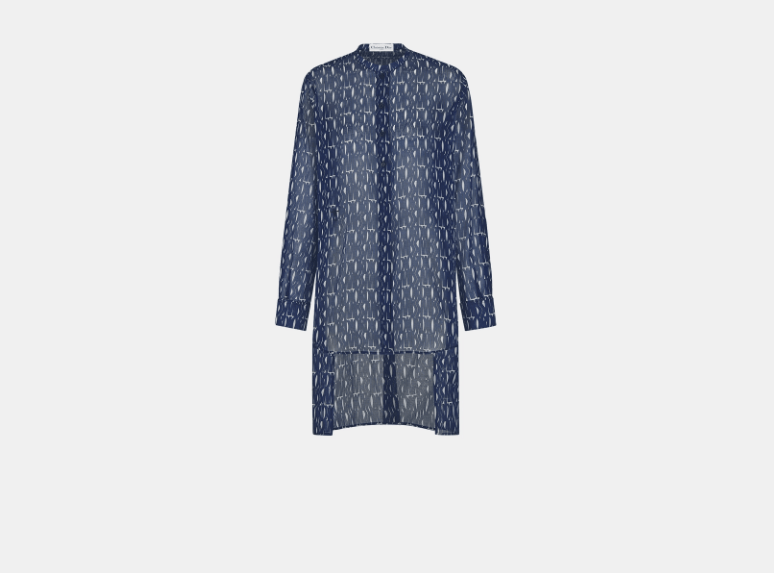 Dior o1w1db11225 451B55 Blouse in Navy Blue/White Size XL / US 12-14 / IT 48-50 - 1 Thumbnail